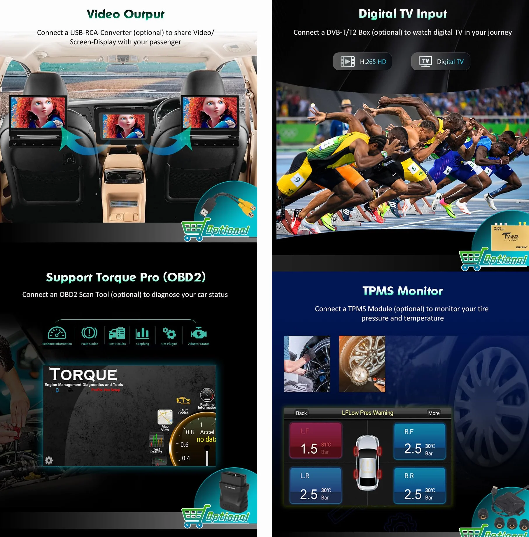 Radio Samochodowe 8-Rdzeniowy Android 14 IPS Ekran Dotykowy Bluetooth 5.0 Do FIAT Panda Bezprzewodowy Carplay