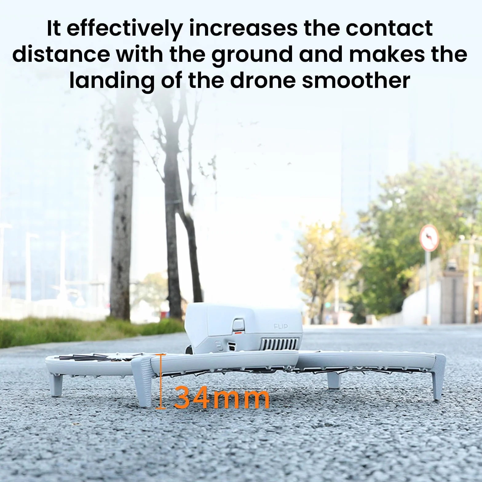 2 Sztuki Podwozia do DJI Flip - Stelaż do Lądowania, Akcesoria do Drona, Tylny Uchwyt, Podwyższanie Wysokości, Ochrona Gimbal, Noga Podporowa