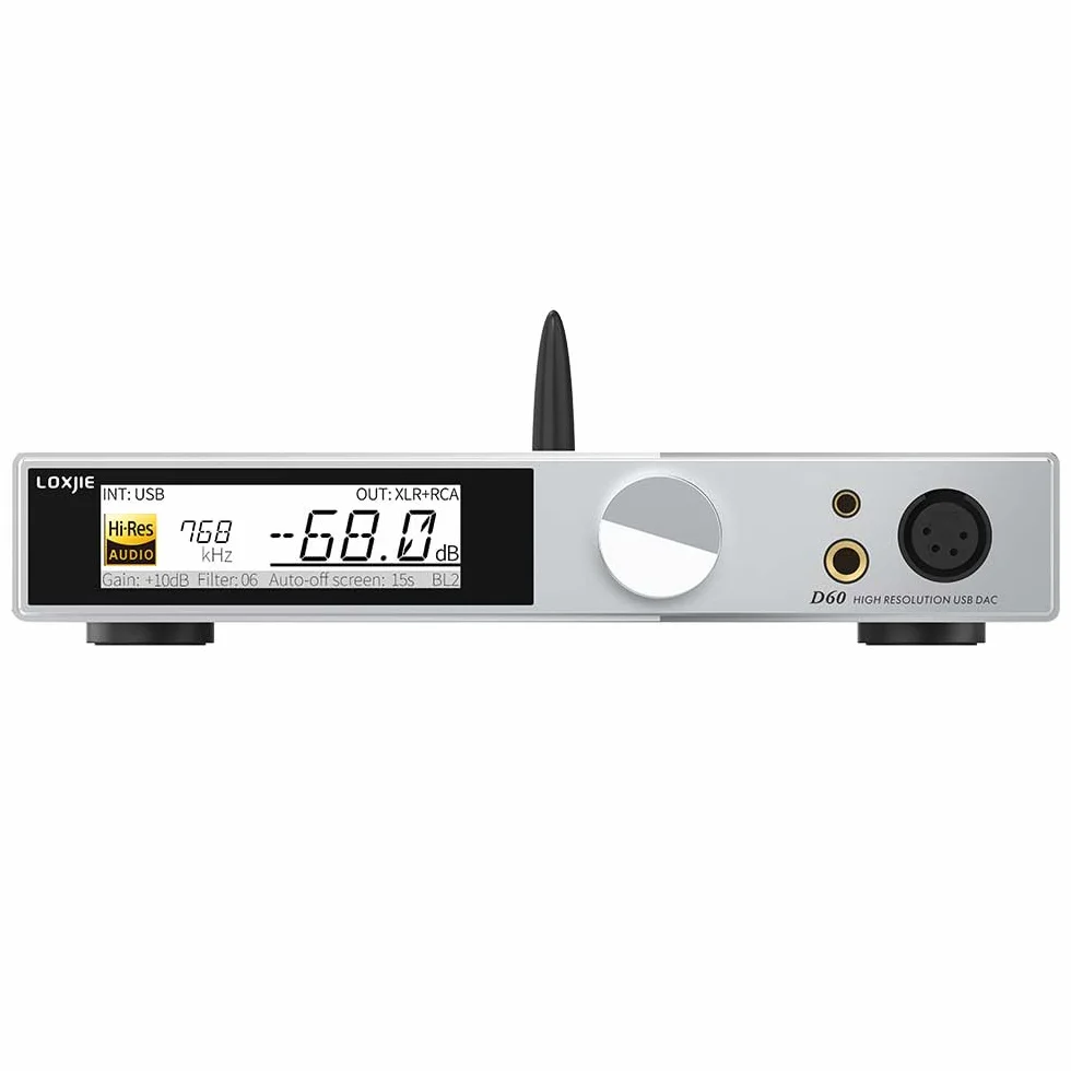 LOXJIE D60 HiFi wzmacniacz słuchawkowy dekoder 6,35 mm 4,4 mm 300Ω 700 mW x 2 Bluetooth 5.1 ES9039MSPRO czarny