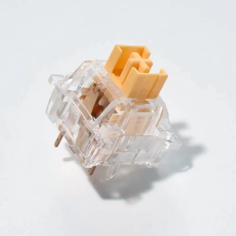 Outemu Silent Peach V3 RGB Switch, Transparent Pre-Lubed Silent Linear Switch for Custom Mechanical Keyboard(110PCS)