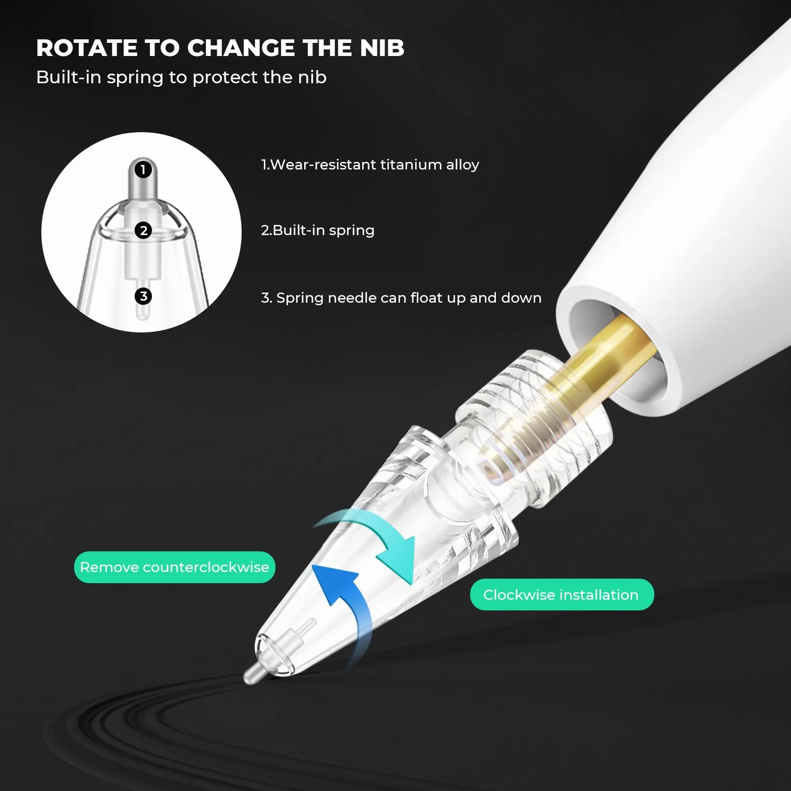 XYOFUN Końcówki zamienne do Apple Pencil Pro, akcesoria do stalówek iPencil, ulepszone końcówki rysika z pudełkiem do przenoszenia, kompatybilne z Apple Pen 2. / 1. generacji i USB-C (6 w 1 - różowe)