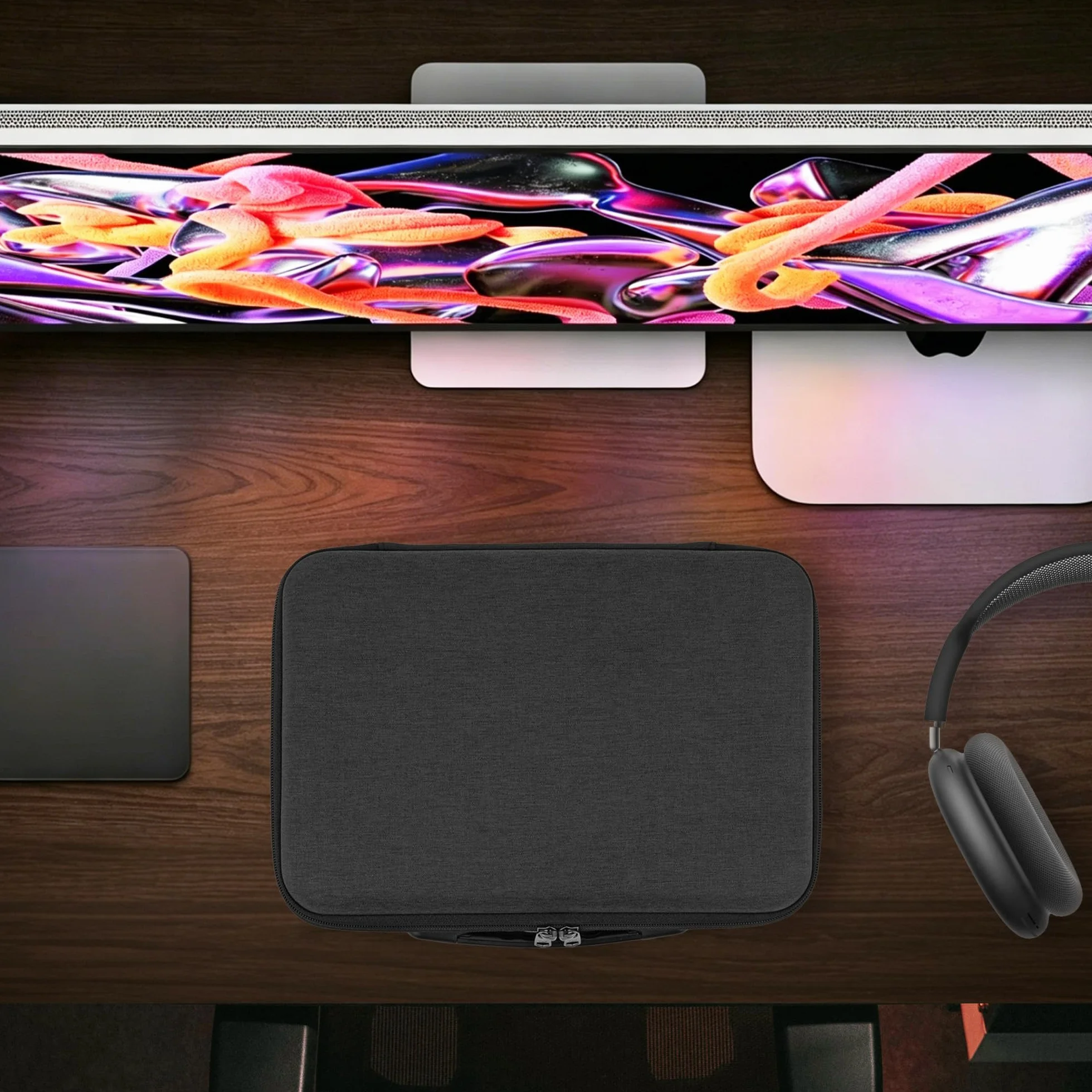Geekria twarda walizka podróżna do mini PC, kompatybilna z Apple 2020/2023 Mac Mini M2/M1 (ciemnoszara)