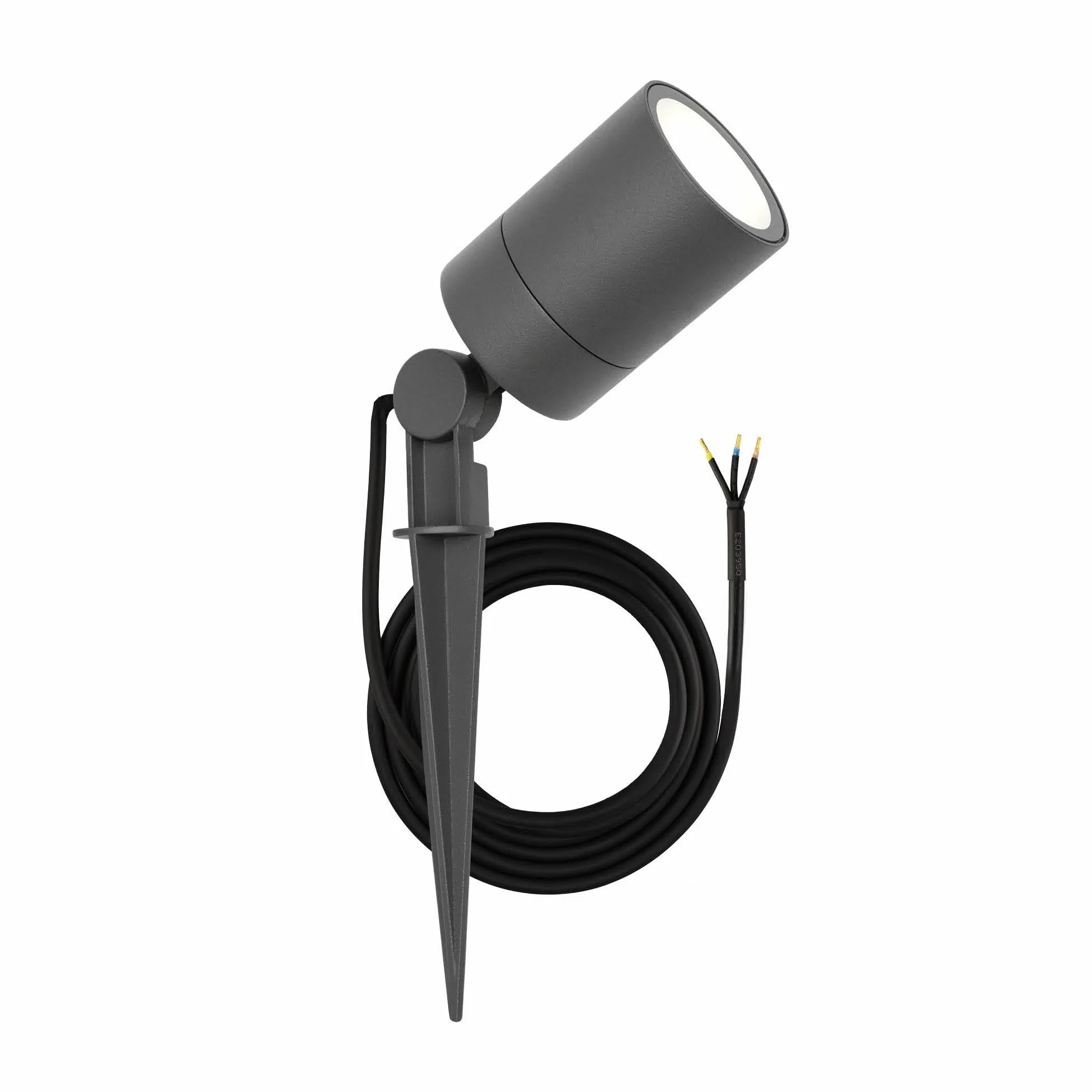 Ledvion Reflektory LED do ogrodu, aluminium anttracite, IP65, złącze GU10, 1 metr kablowy, reflektor LED, do użytku na zewnątrz