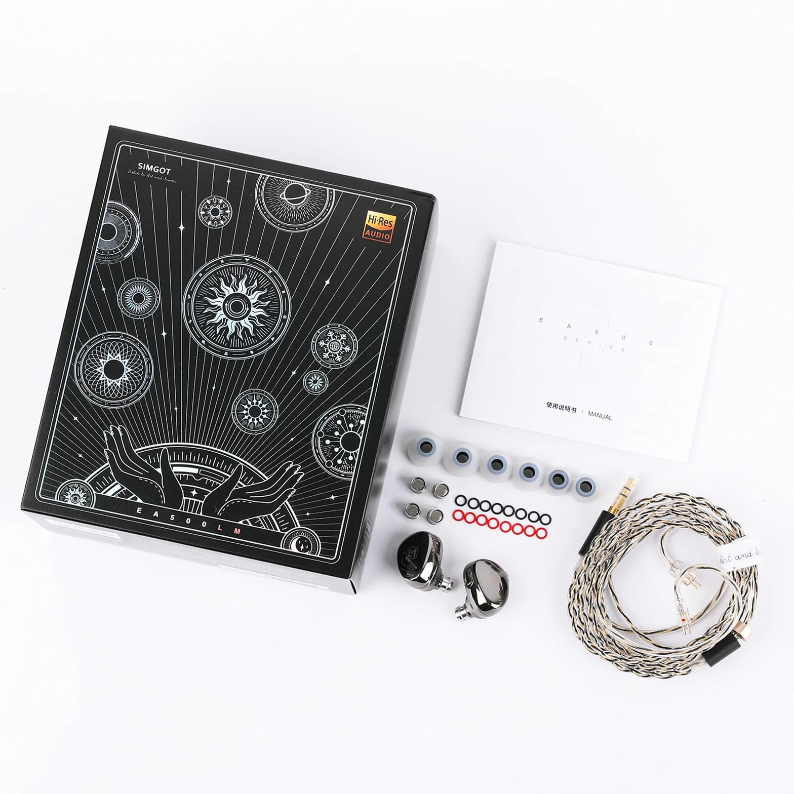 Simgot EA500 LM 2nd Gen Dual-Magnet Dual-Cavity Dynamic Driver In-Ear-Monitor przewodowe słuchawki do gier