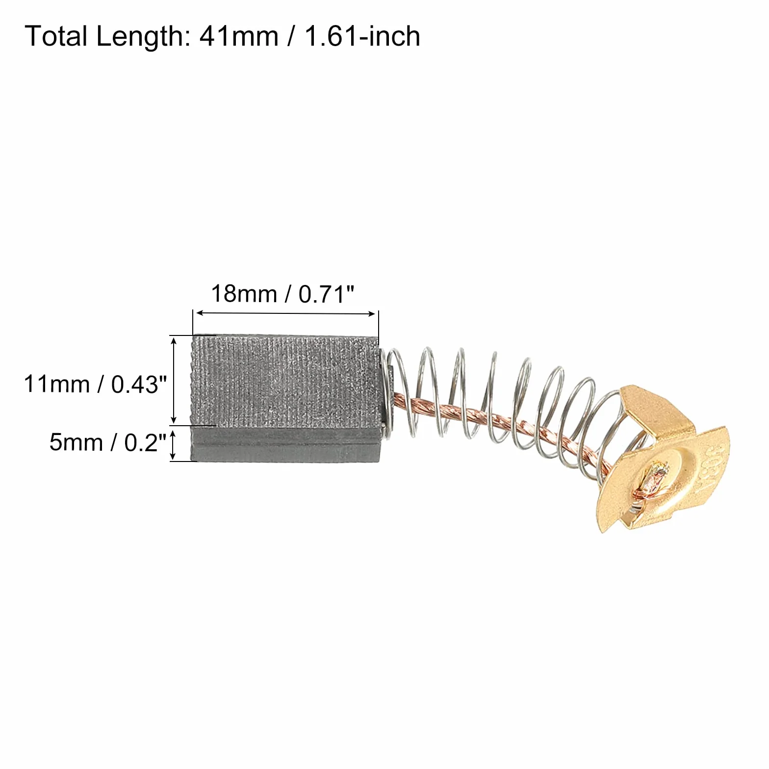 PATIKIL Szczotki węglowe 18 x 11 x 5 mm do silników elektrycznych elektronarzędzia szlifierka kątowa piła stołowa naprawa części zamiennych, 4 szt