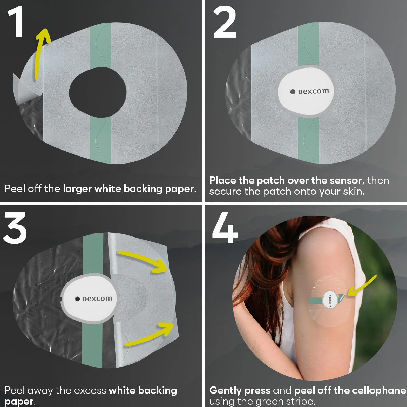 Adamson Dexcom G7 Patch - 20 przezroczystych łatek samoprzylepnych, wodoodporne i oddychające, bez kleju na czujniku, mocny uchwyt, hipoalergiczny plaster z czujnikiem CGM