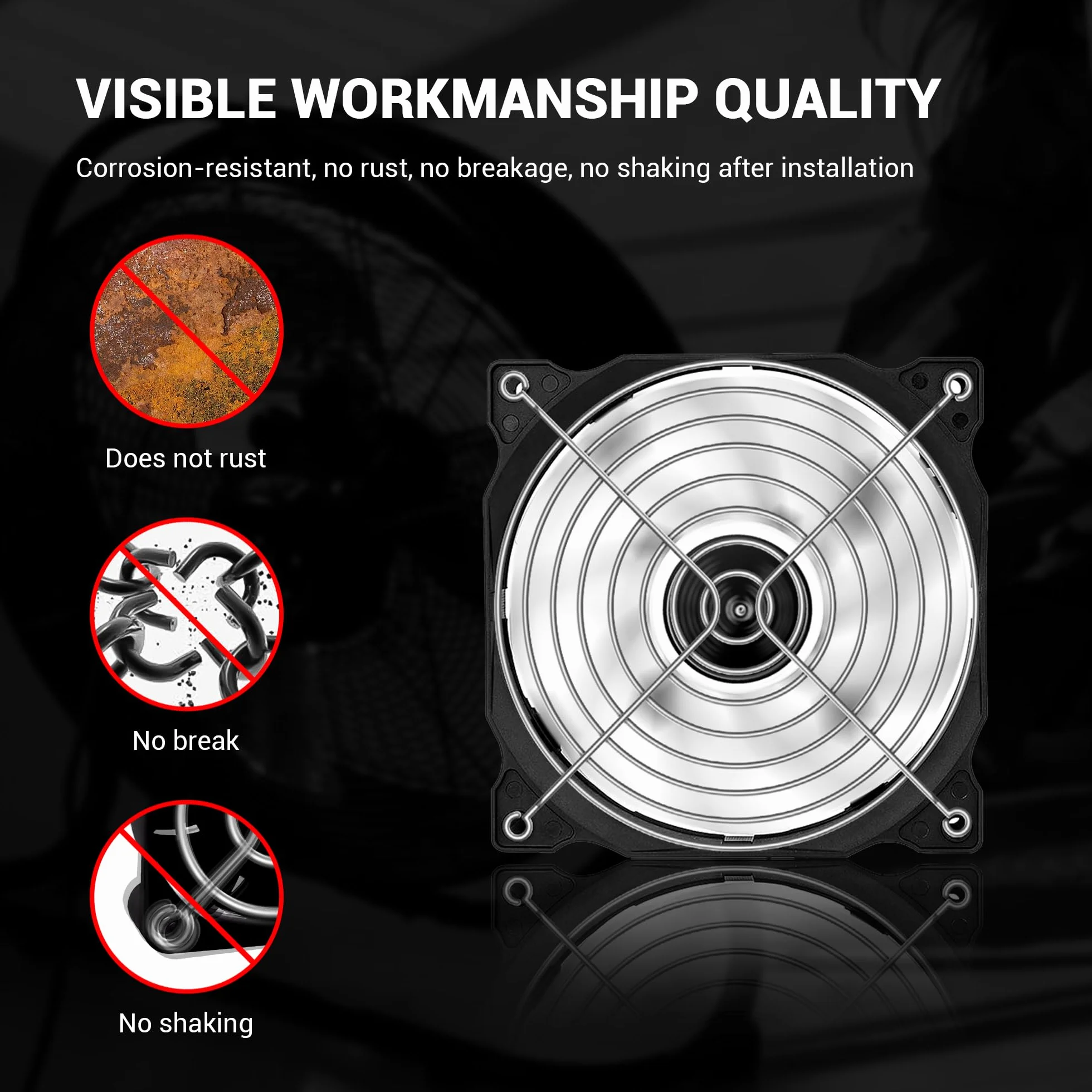 Chromowana Osłona Wentylatora Fan Grill 120 mm do Drukarki 3D 2 sztuki