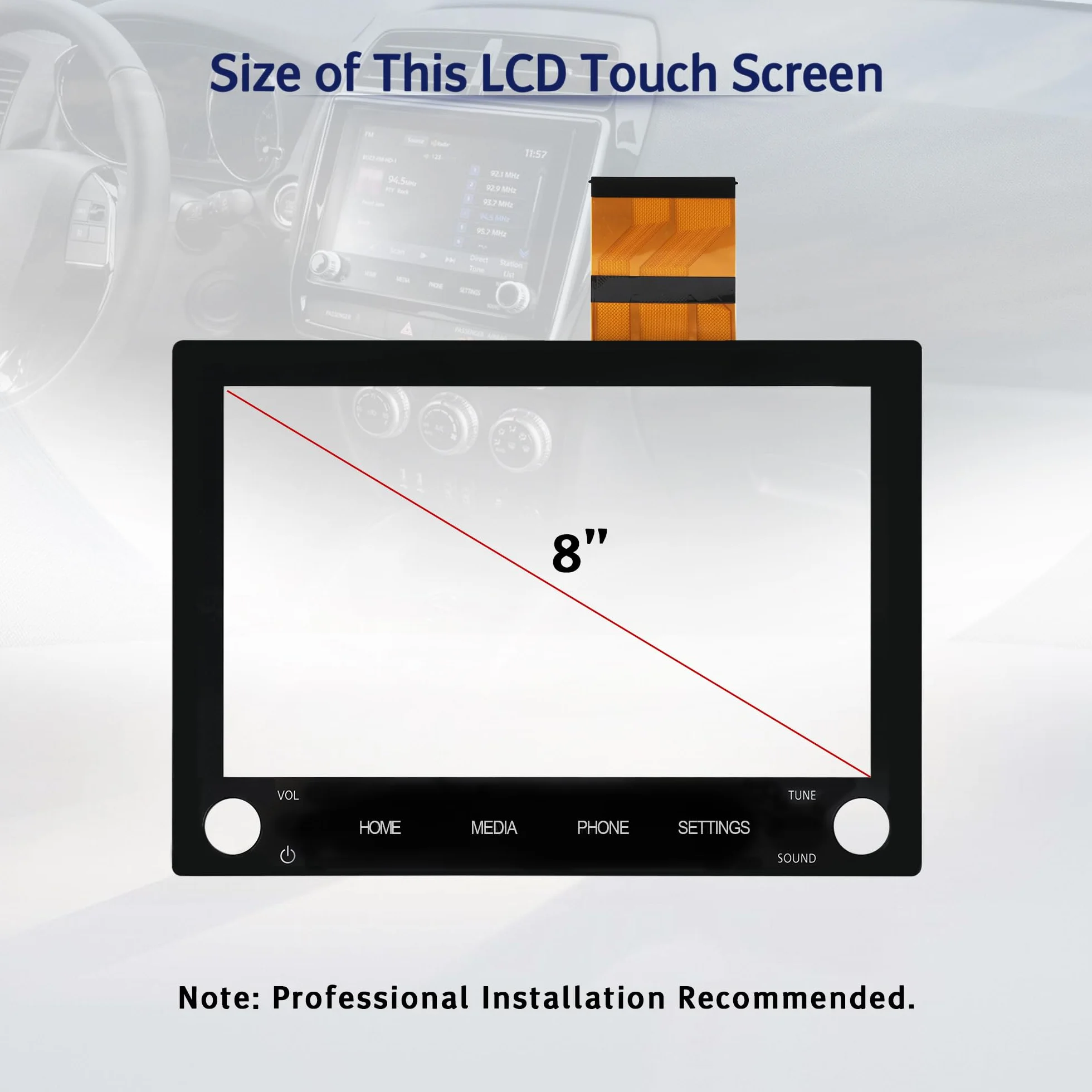 LEMON SHARK Ekran dotykowy LCD 8" nawigacja radio do Mitsubishi Outlander 2020-2022