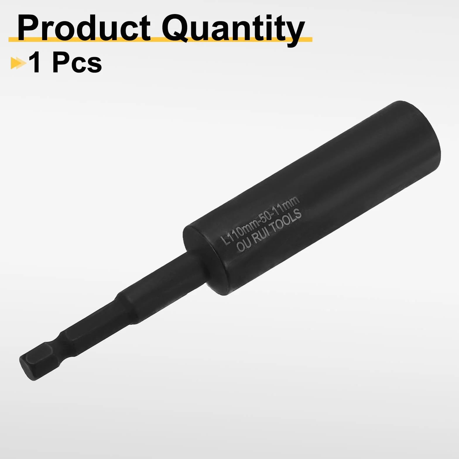 QUARKZMAN 11 mm 6-punktowy klucz nasadowy z trzpieniem sześciokątnym 1/4", długość 110 mm, końcówka wiertła, napędy do szybkiej wymiany Cr-V stalowy śrubokręt do naprawy