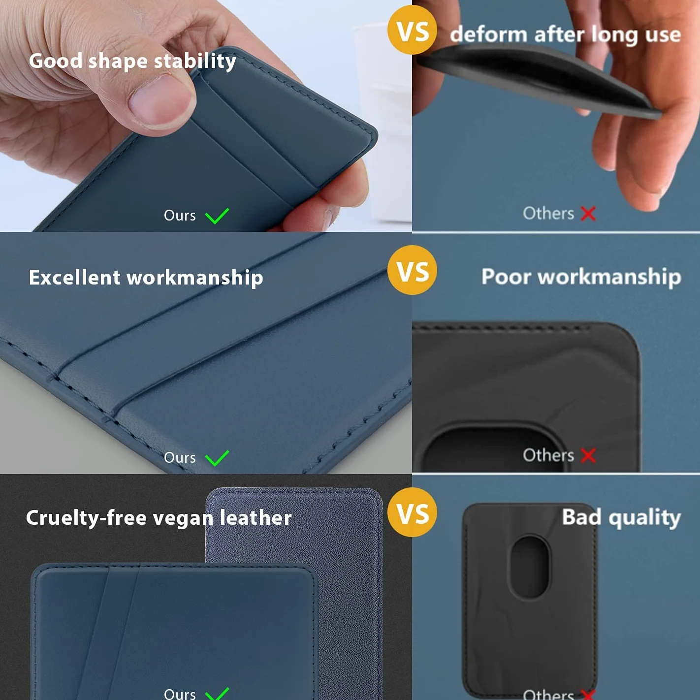 Magnetic Wallet etui kompatybilne z iPhone 16 15 14 13 12 Pro Max Plus Pro Mini Mag-Safe Wallet, Skórzane etui na karty kredytowe, portfel do iPhone, pasuje do 2 kart, magnetyczny uchwyt na karty