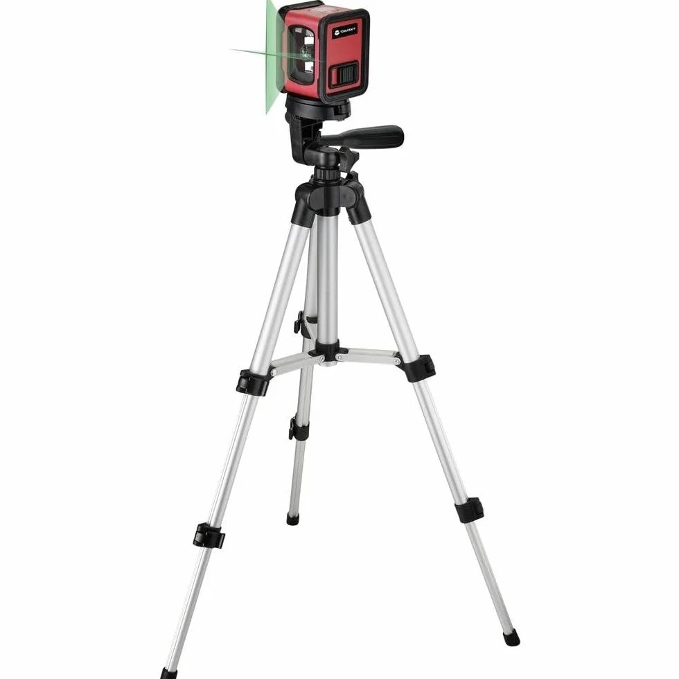 TOOLCRAFT CL12-G Laser Kreuzlinienlaser, w tym Stativ, selbstnivellierend, bardziej ekologiczny laser Reichweite (maks.): 12 m