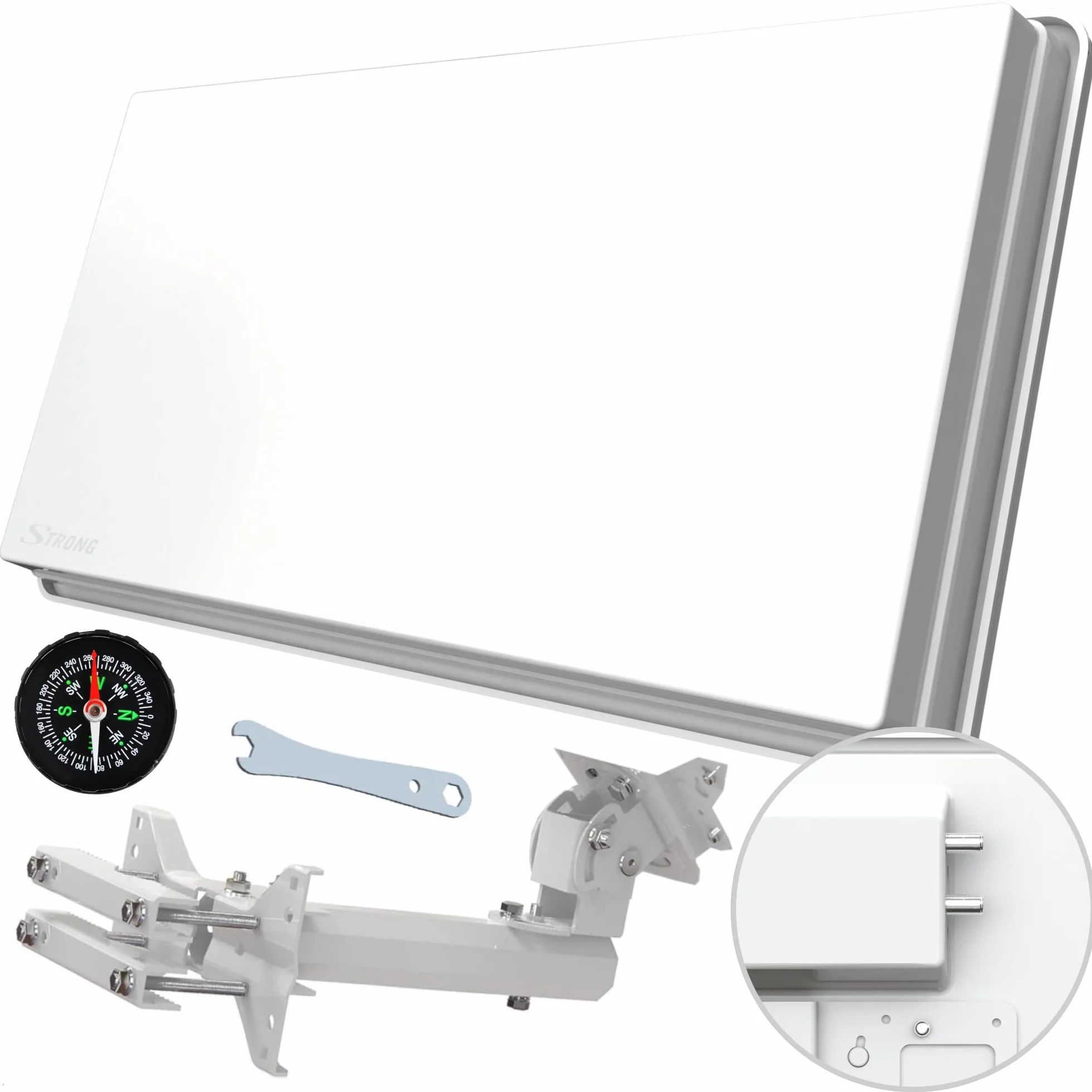 Antena płaska STRONG SlimSat SA 62 Twin zintegrowany LNB SAT biała