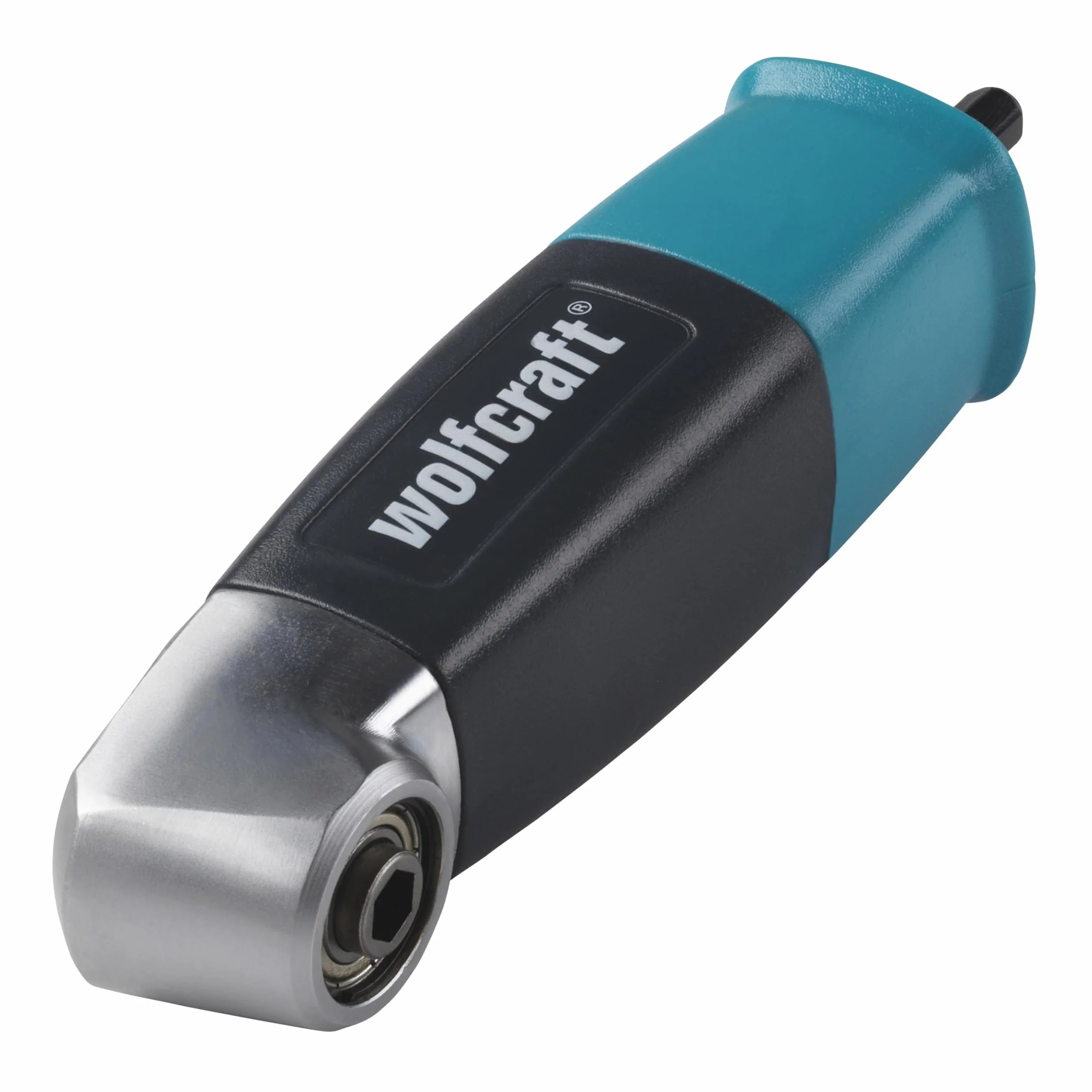 Wolfcraft 4688000 Adapter Kątowy do Wiertarki, Czarny/Zielony, Ø 6 mm lub 1/4 Cala