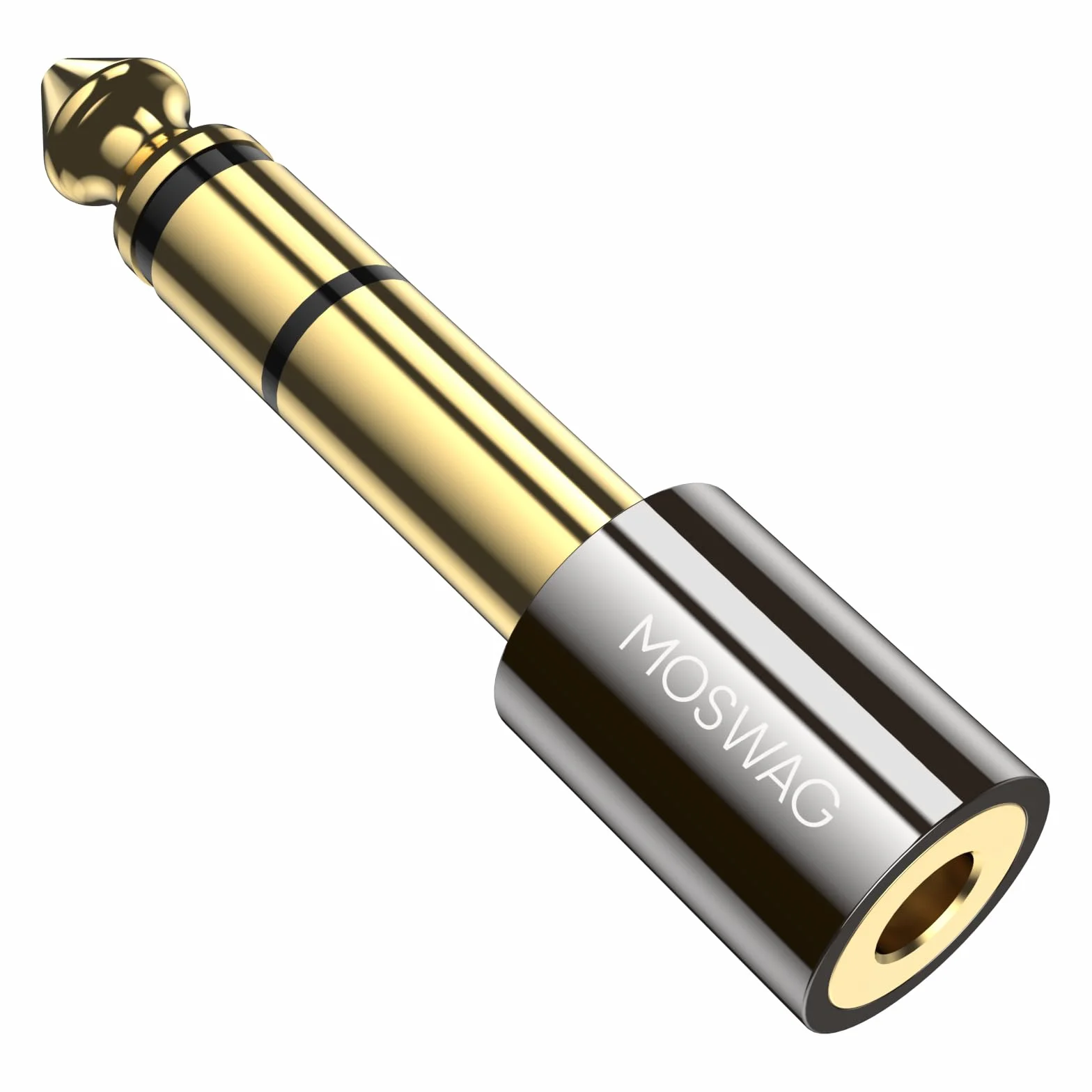 MOSWAG Adapter do słuchawek, adapter męski 6,35 mm na 3,5 mm żeński, adapter 1/8 do 1/4 do kabla audio, wzmacniacza, komputera stacjonarnego, laptopa, tabletu, fortepianu Ditiqal, Mp3, mikrofonu