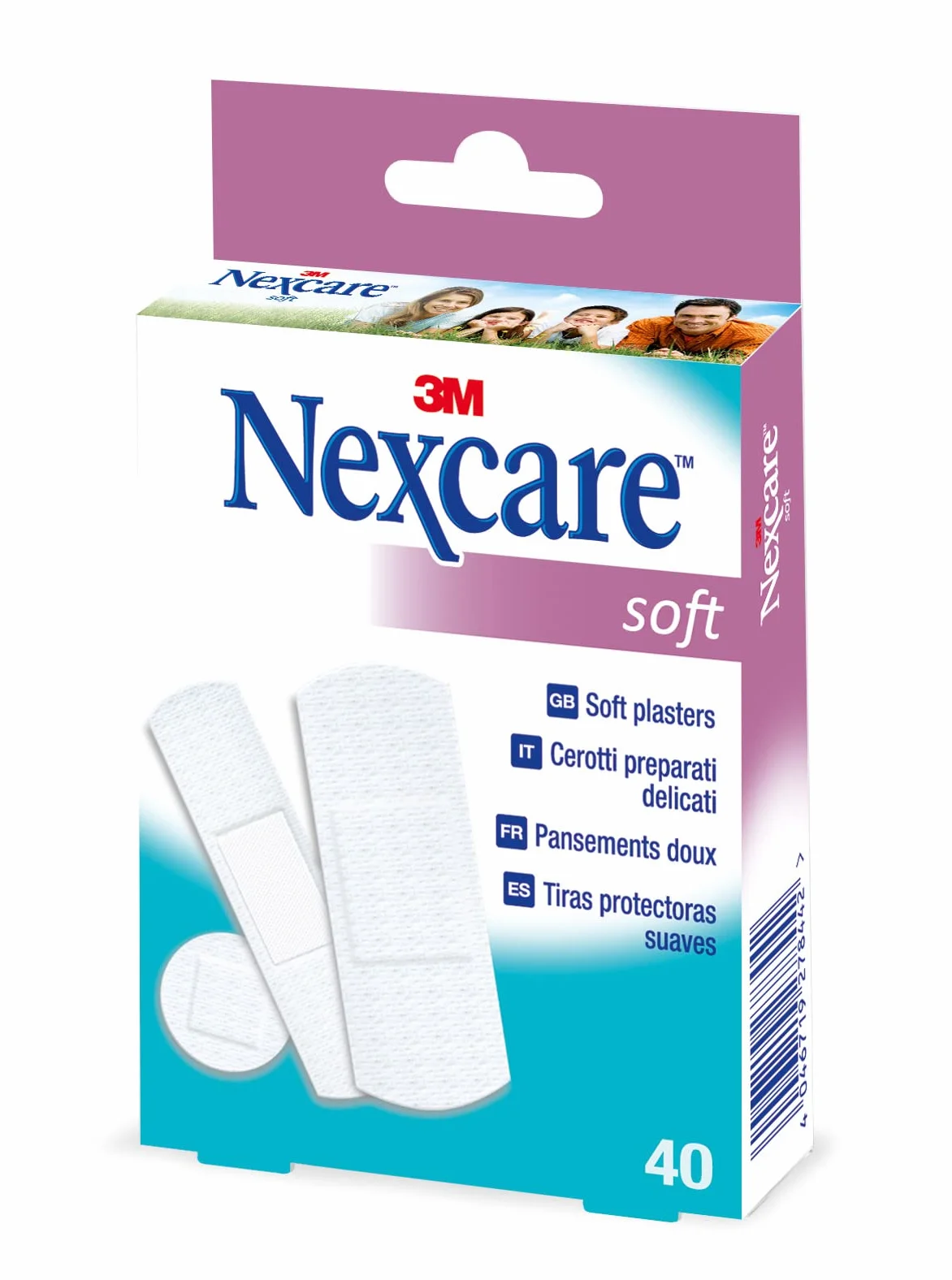 Nexcare N0540AS Soft Plaster, 40 pasków brukowych