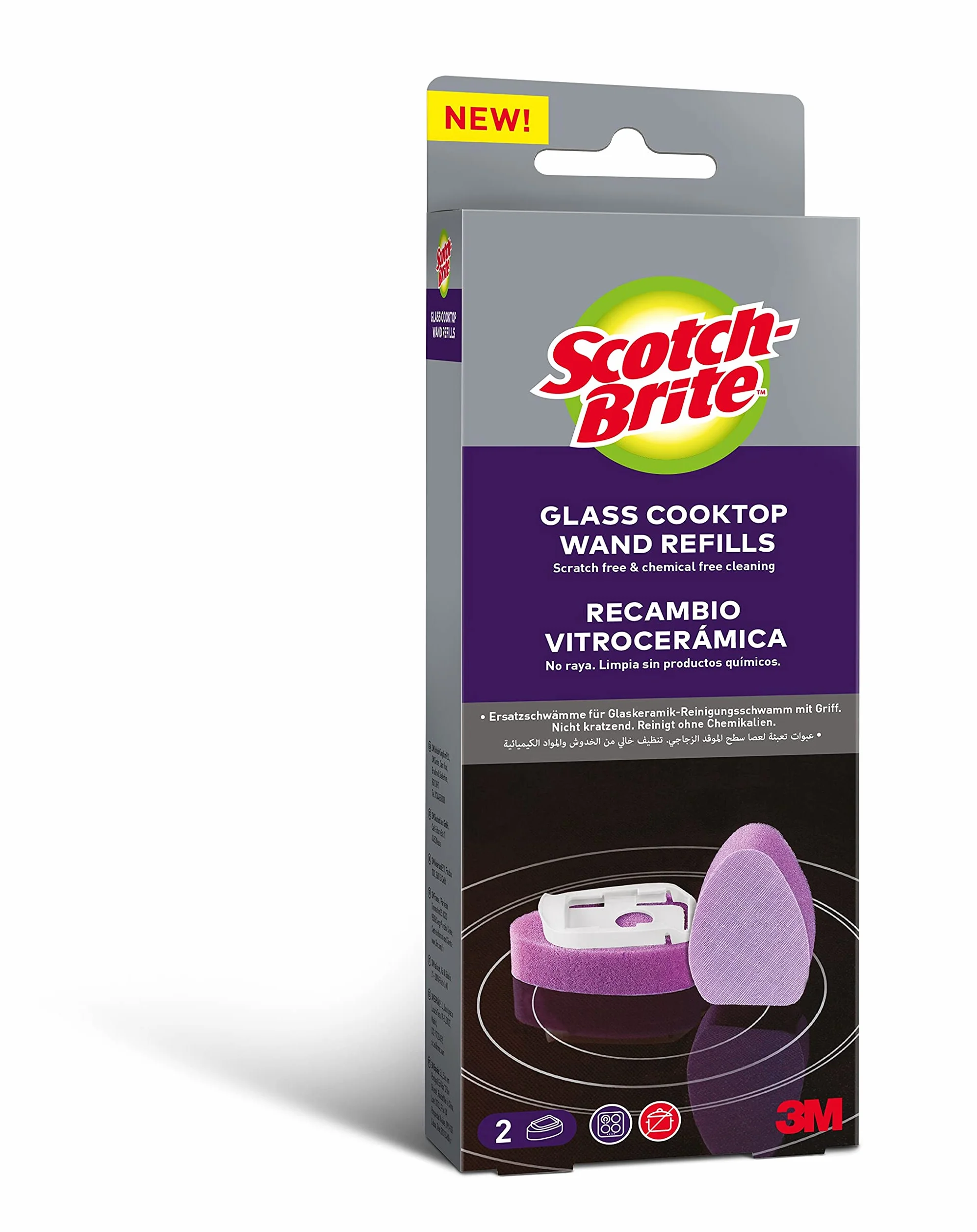 Scotch-Brite Wkłady do szklanej różdżki kuchennej, 2 sztuki w opakowaniu