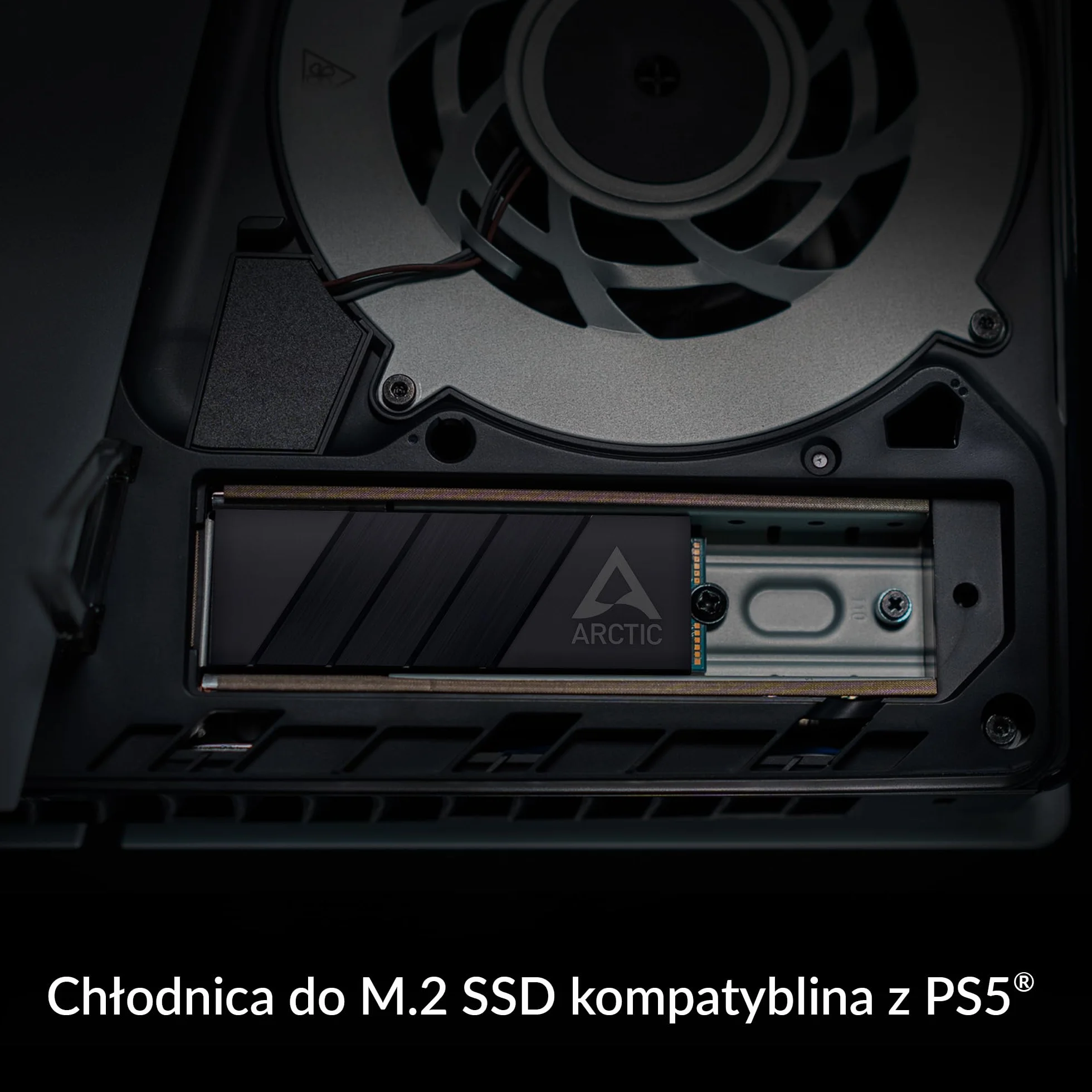 ARCTIC M2 Pro radiator do dysków SSD M.2 2280 z podkładkami termicznymi TP-3 kompatybilny z PC i PS5 czarny