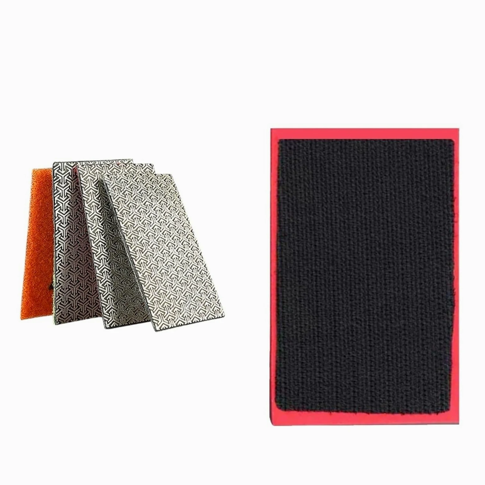 Wymienne diamentowe pady polerskie do płytek, szkło, ścierny blok szlifierski, kamień, ceramiczny dysk ścierny, narzędzia polerujące(4pcs with pad)