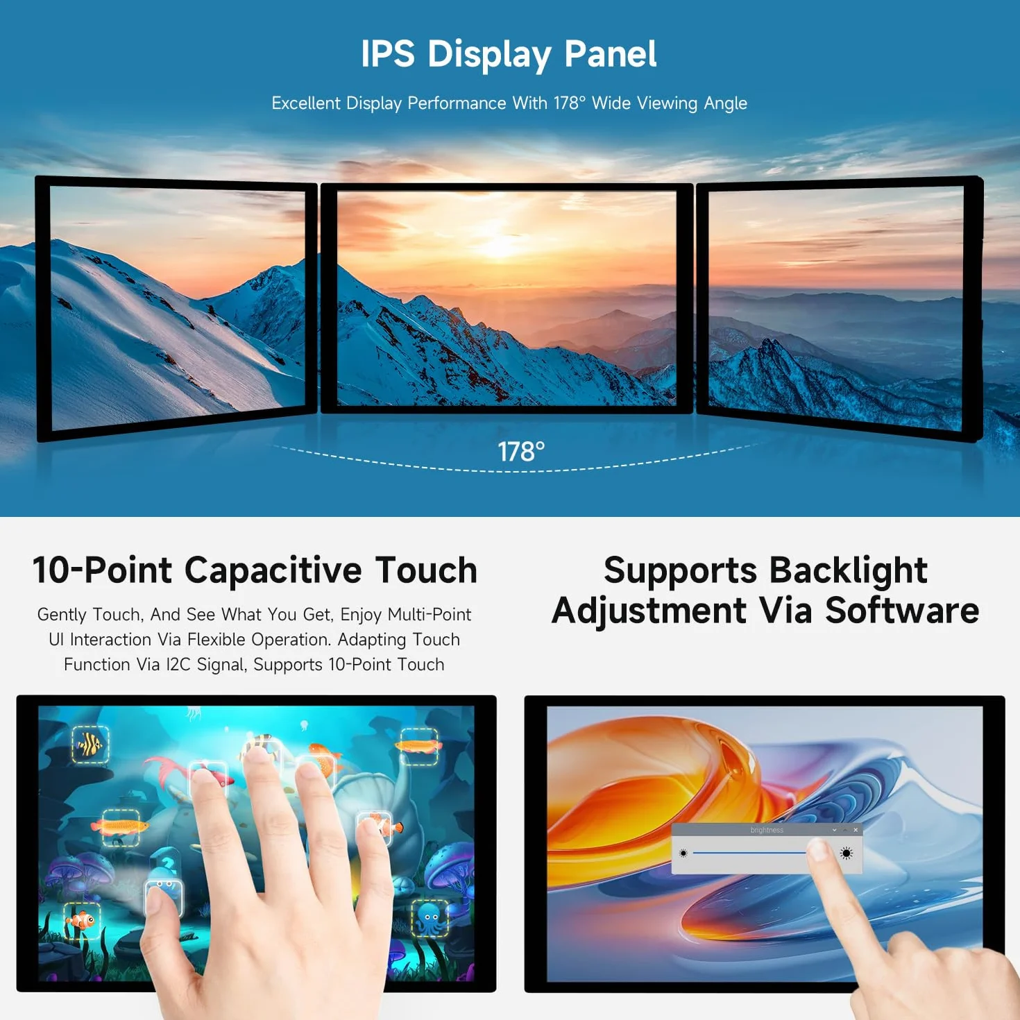 Waveshare 10.1inch DSI Capacitive Touch Display, 800x1280, IPS Panel, Optical Bonding Toughened Glass Panel, 10-Point Touch, for Raspberry Pi/RK3576/RK3506/ESP32-P4