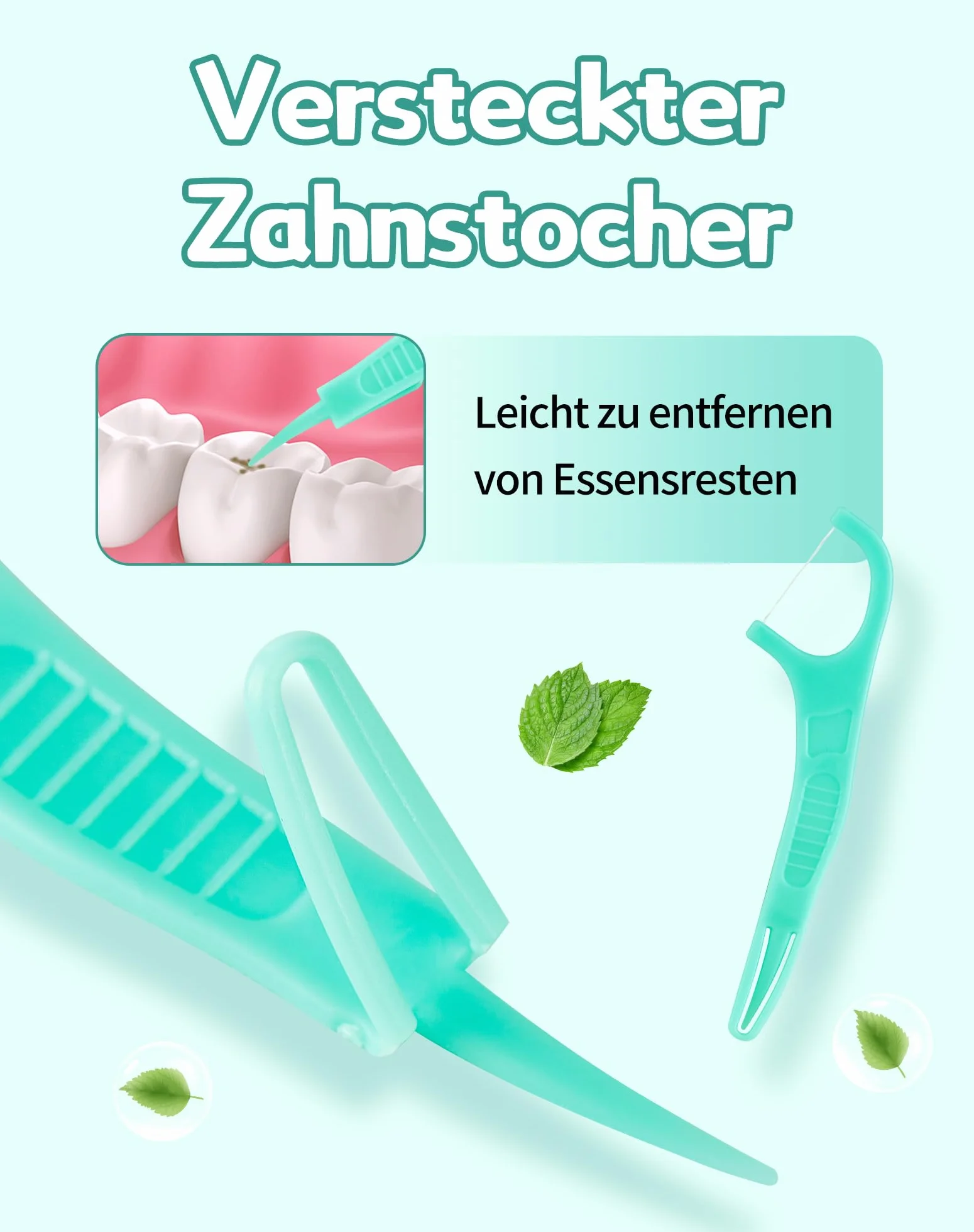 Patyczki z nicią dentystyczną, miętowe, 200 sztuk, nić dentystyczna, wykałaczki o smaku mięty, flossery z rozkładanym patyczkiem do czyszczenia zębów, do czyszczenia przestrzeni między zębami