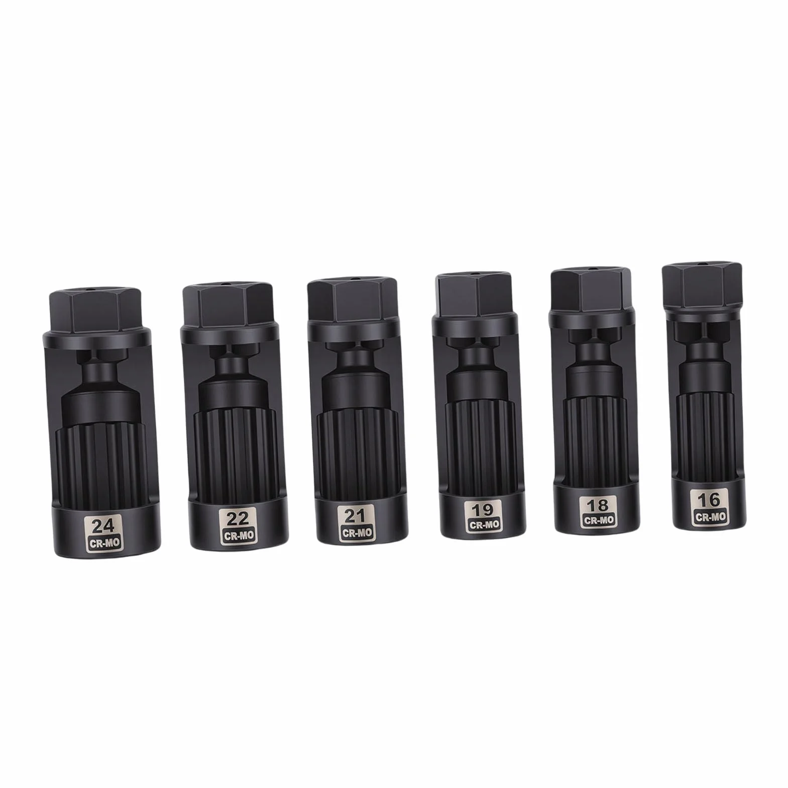 6-częściowy zestaw kluczy nasadowych do nakrętek amortyzatorów, 16 mm, 18 mm, 19 mm, 21 mm, 22 mm, 24 mm, narzędzie do usuwania nakrętek amortyzatora, zestaw kluczy nasadowych do di