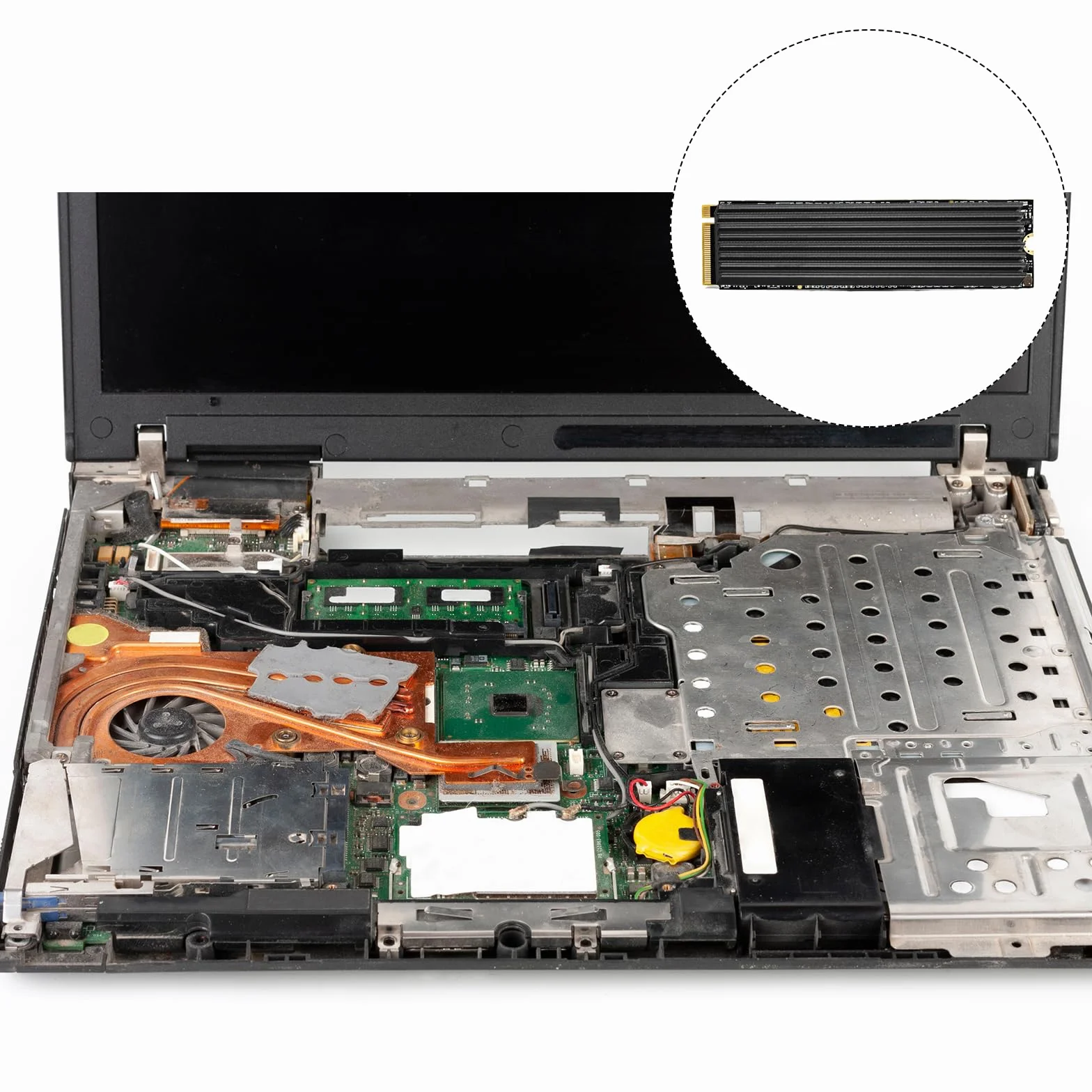 QUARKZMAN Radiator M.2 2280 NVMe SSD Aluminiowy 70 x 22 x 6 mm Czarny