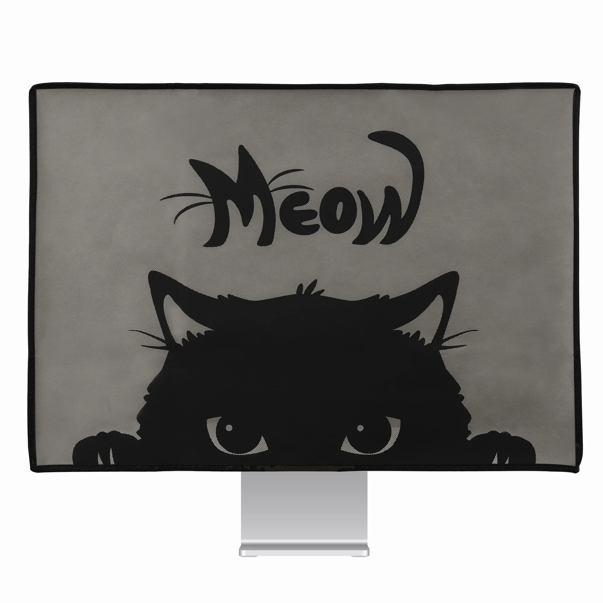 kwmobile Pokrowiec na monitor komputerowy 27-28" szary czarny