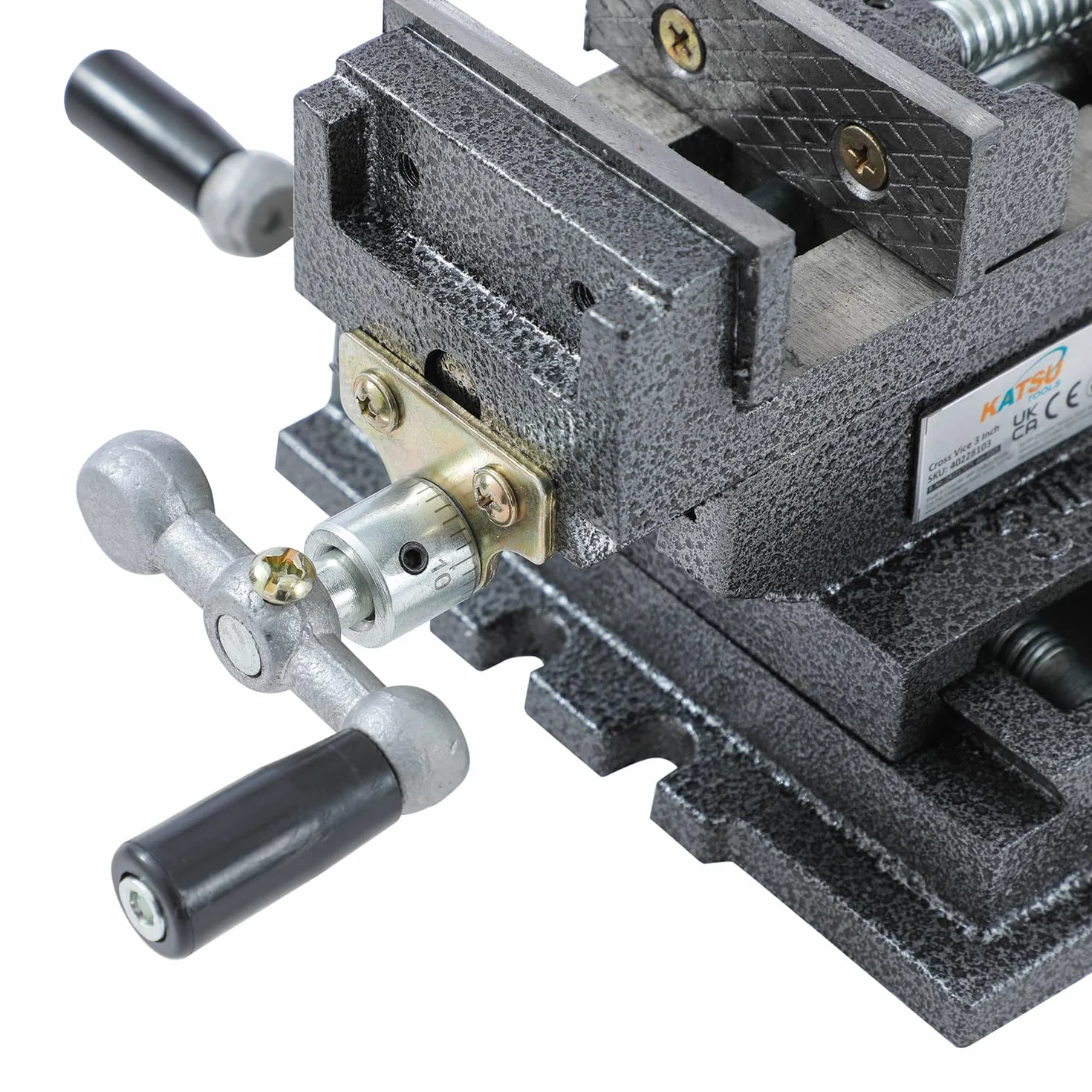 KATSU Tools KATSU Zestaw wyciskaczy krzyżowych 100 mm wytrzymały słupek ławka wiertarka 4 sposoby mechanicznej zjeżdżalni krzyżowej