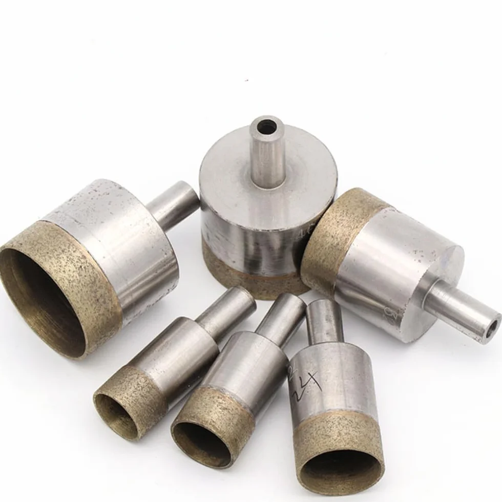 szt. Chwyt 10 mm Spiekane wiertła diamentowe rdzeniowe 4-45 mm Otwornica prosta Wiertarka stołowa do szkła Ceramiczny kamień Marmur Jadeit Plastik, chwyt 10 mm