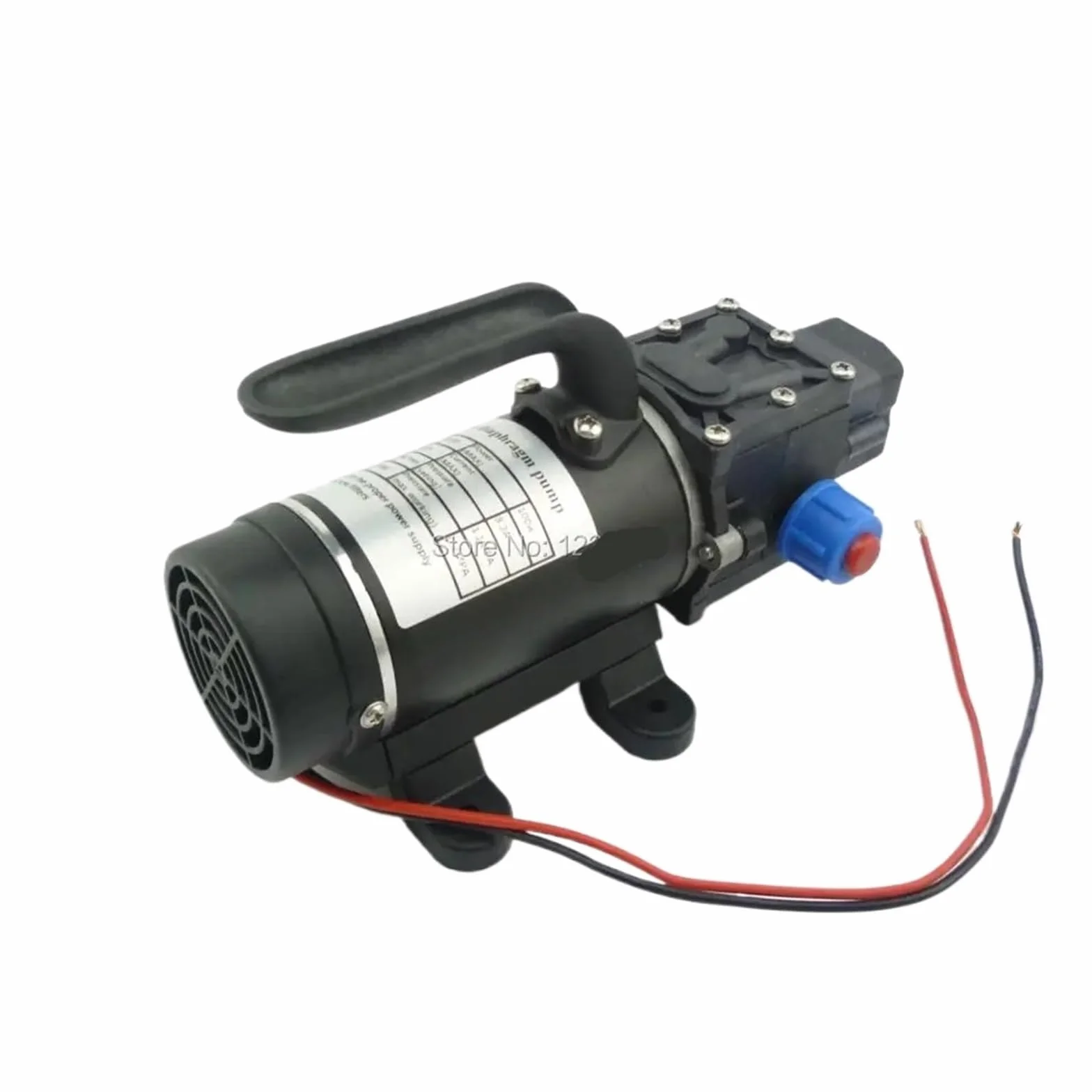 Mała elektryczna pompa wodna membranowa, 100w, 8 l/min, 12 V, 24 V, automatyczny przełącznik ciśnieniowy, samozasysająca pompa natryskowa wysokiego ciśnienia (typ przełącznika ciśnienia, 24 V)