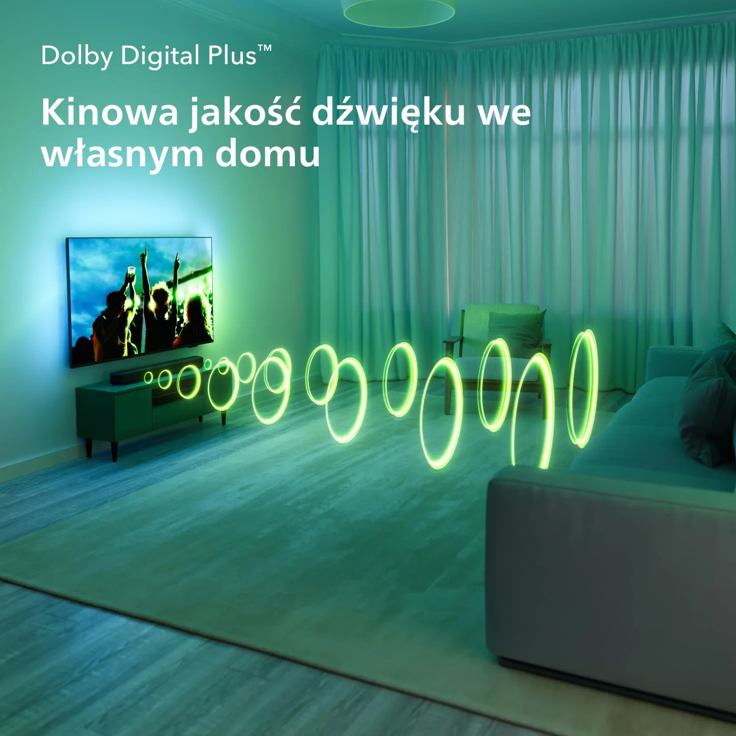 Philips TAB5109 Soundbar 2.0 120 W DTS Virtual X Bluetooth 5.4 HDMI ARC Ciemnoszary