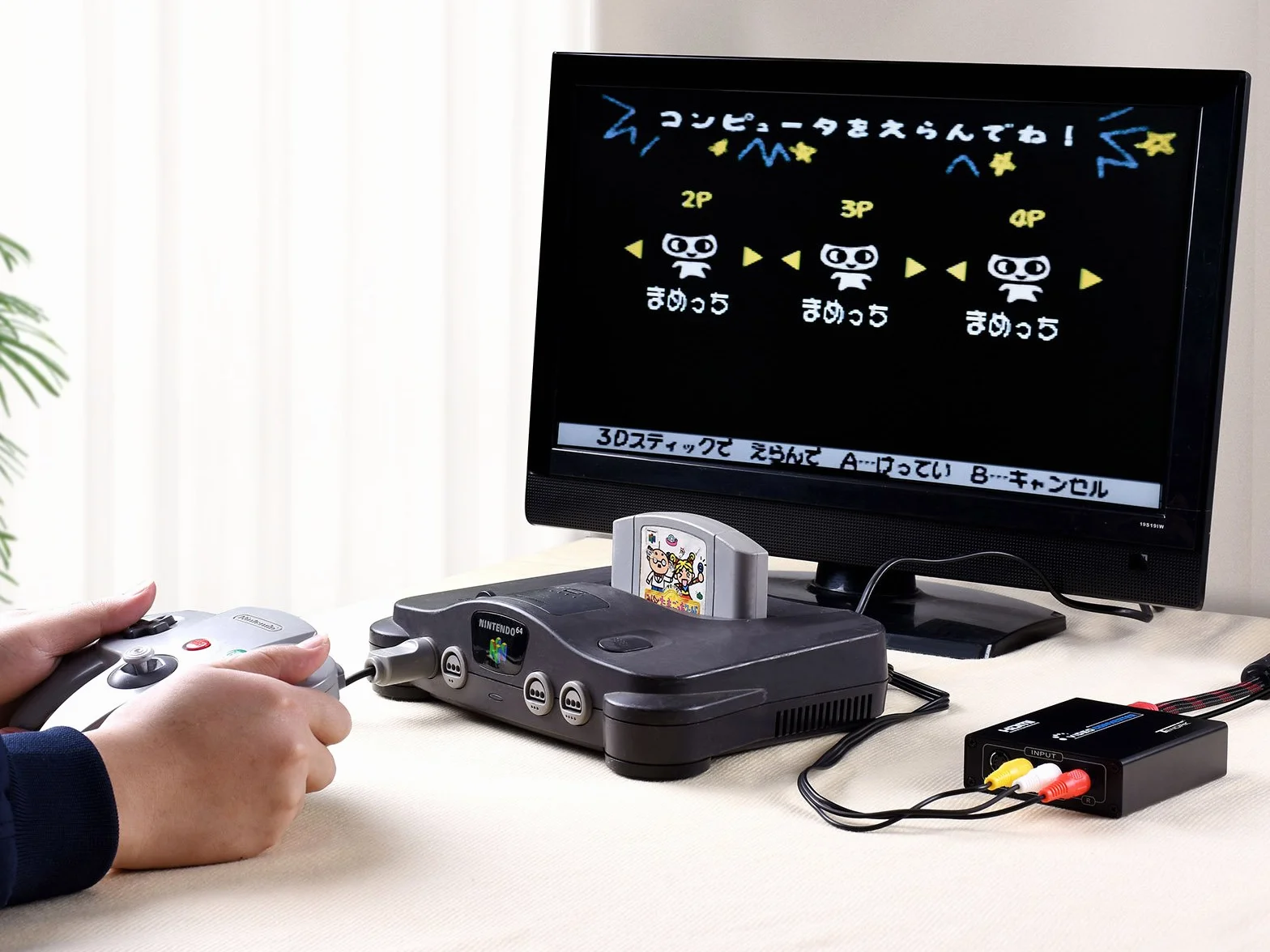 Tendak Composite S-Video AV RCA CVBS na HDMI adapter N64 PS2 na HDMI konwerter obsługuje 720p/1080p z kablem 3RCA S-Video