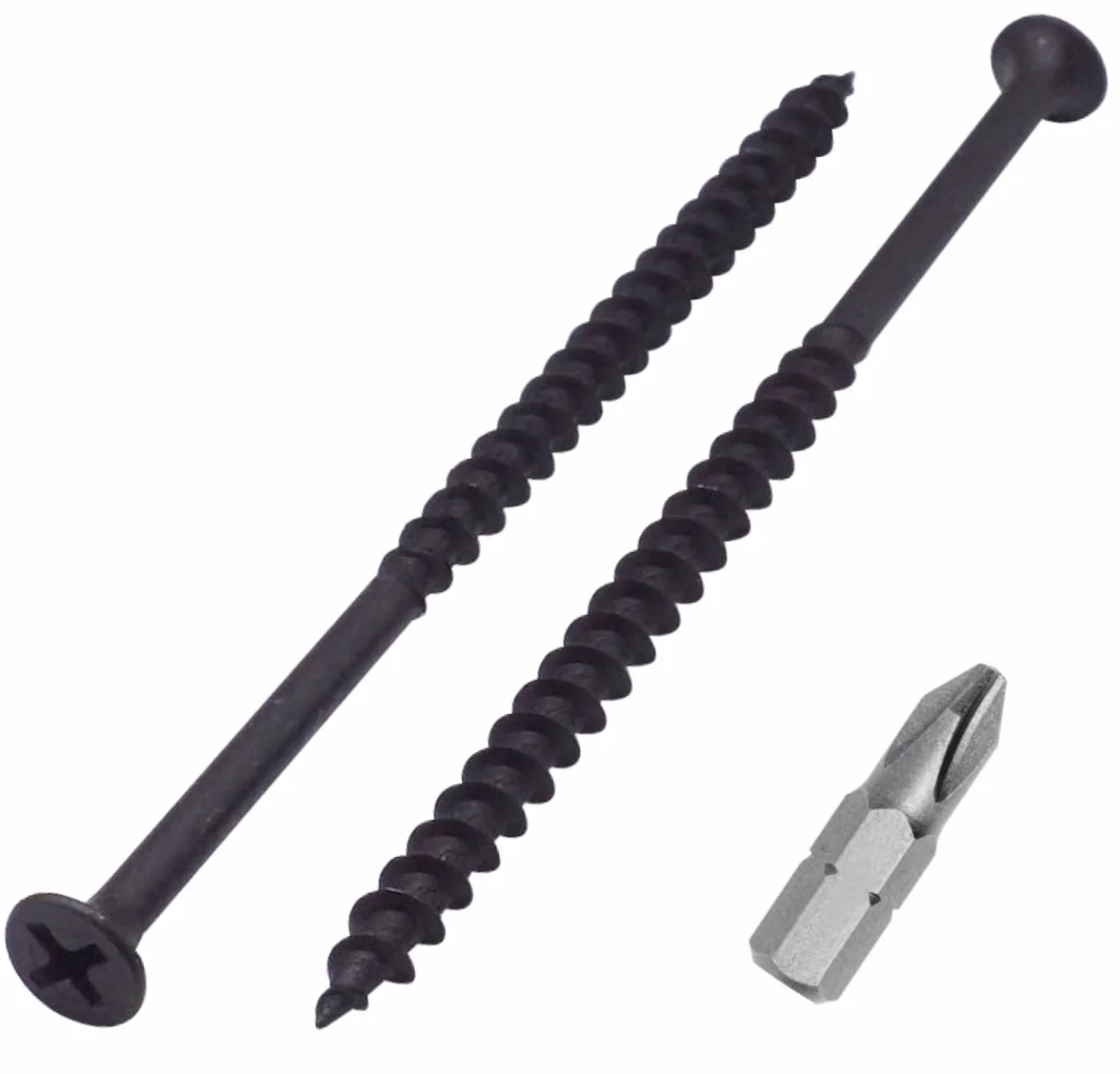 SKIR'CO (10 szt.) czarne wykończenie fosforanowe 4,8 x 100 mm śruby do płyt kartonowo-gipsowych, wkręty do drewna, głowica krzyżakowa, śruby do płyt gipsowo-kartonowych
