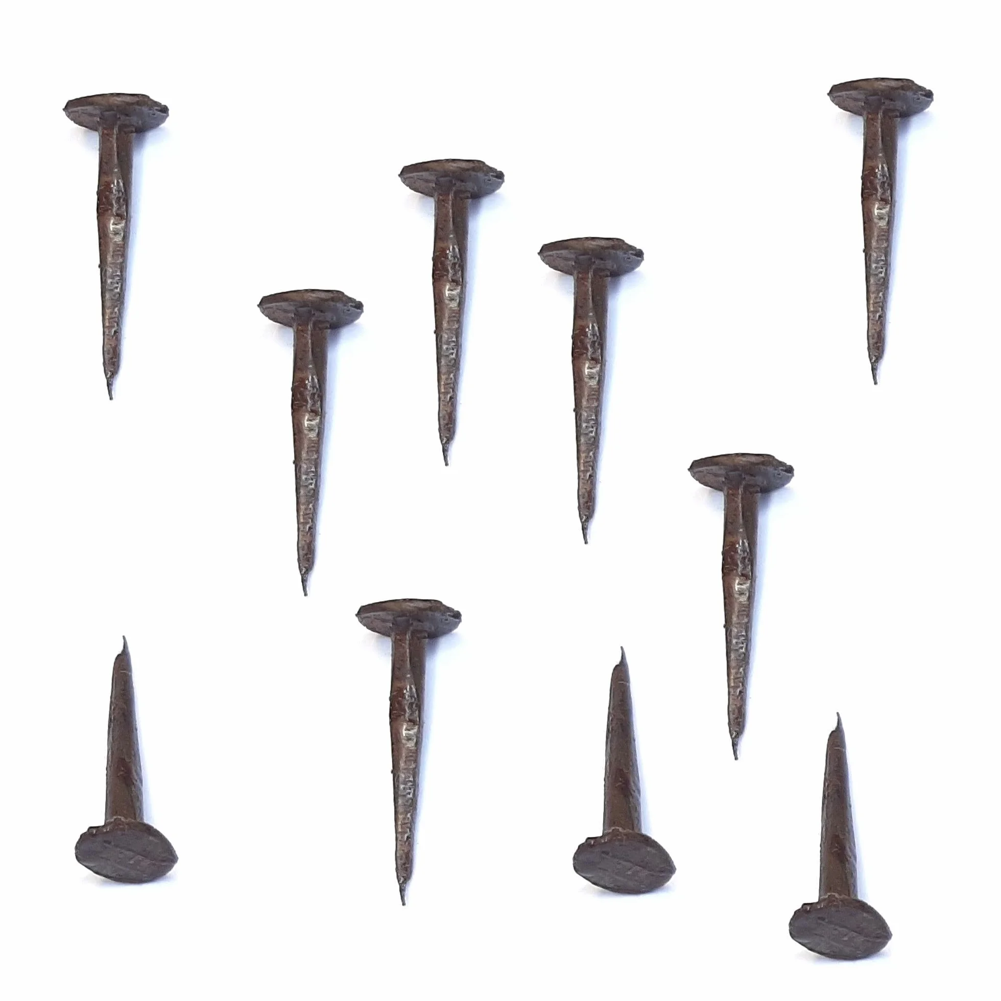 cyclingcolors 10 x gwoździe ozdobne gwoździe meblowe 6 x 16 mm rdza zaślepka brąz stal vintage stare antyczne meble gwoździe tapicerskie zaślepki na śruby