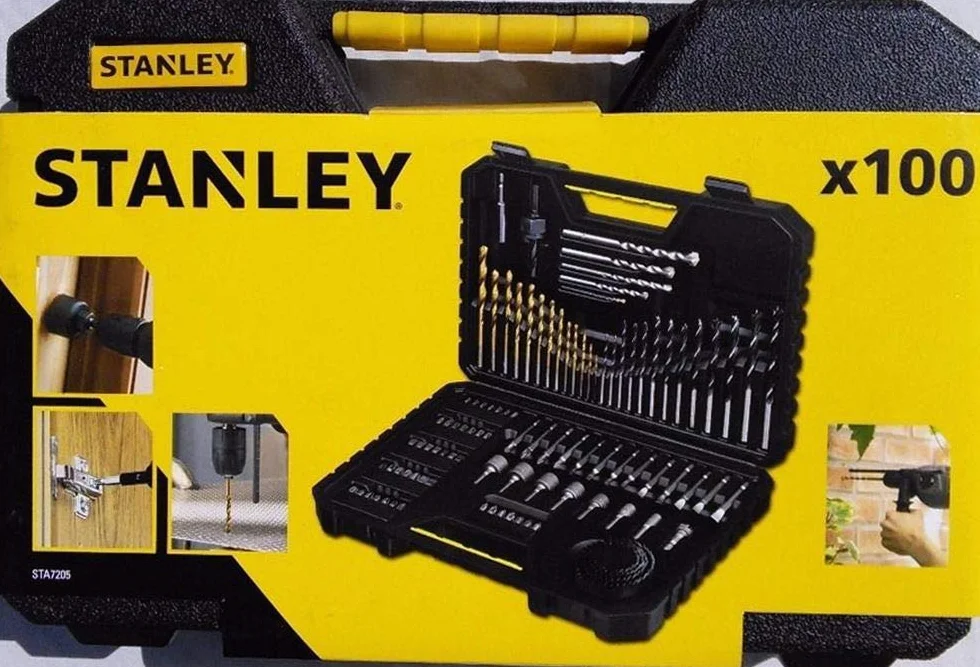 Stanley Sta7205-Xj Zestaw Wierteł, Czarny/Żółty, 100 Elementów