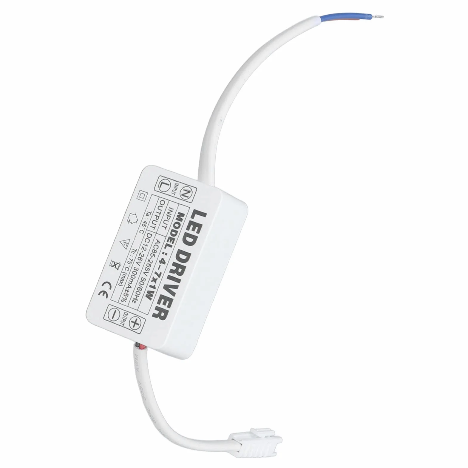 Pissente Zasilacz LED Driver Transformator 4-7X1W 300mA Stały Prąd AC85-265V Wejście DC12-26V Wyjście z Najwyższej Jakości Przewodami do Oświetlenia LED DIY