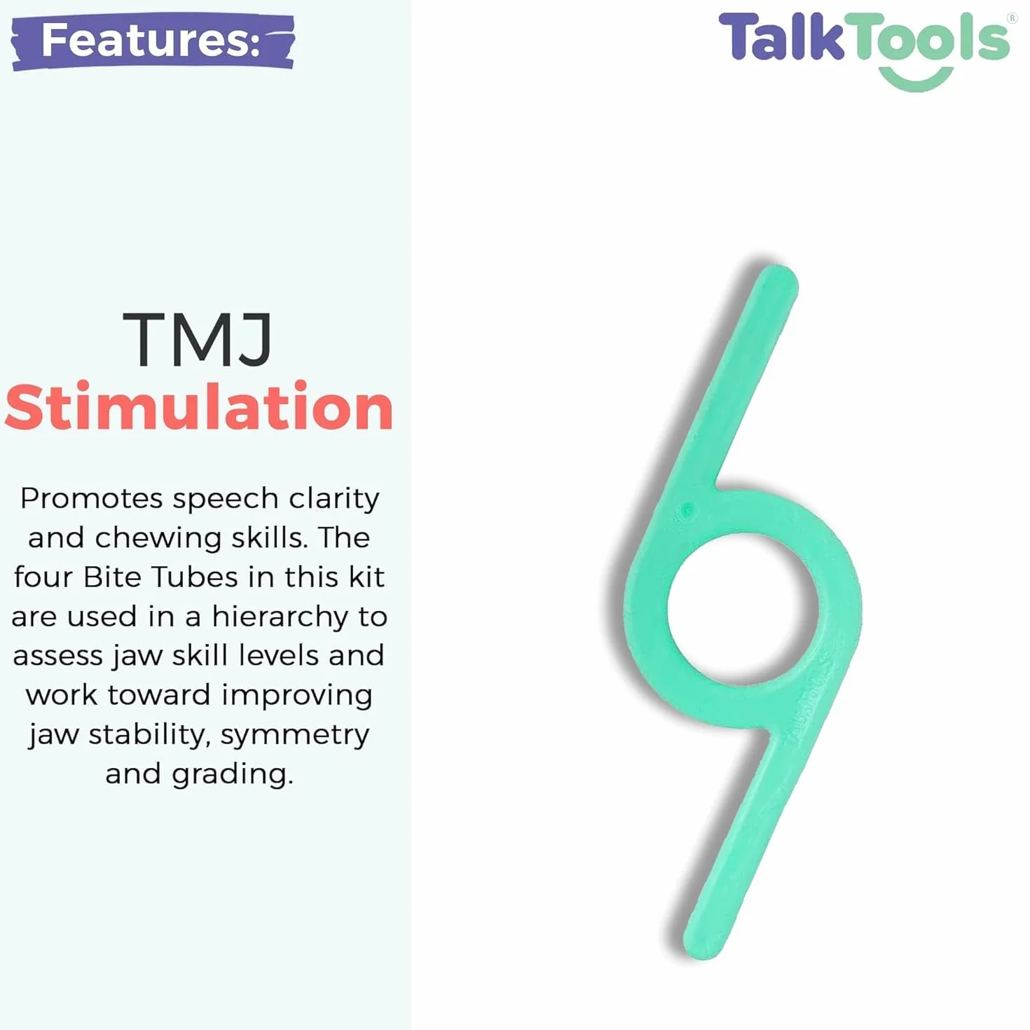TalkTools Chewy Combo Green and Purple - Oral Motor Sensory Tool dla małych dzieci i dzieci, poprawia żucie, gryzienie i przejrzystość mowy, alternatywa dla bezpiecznej i dotykowej terapii |