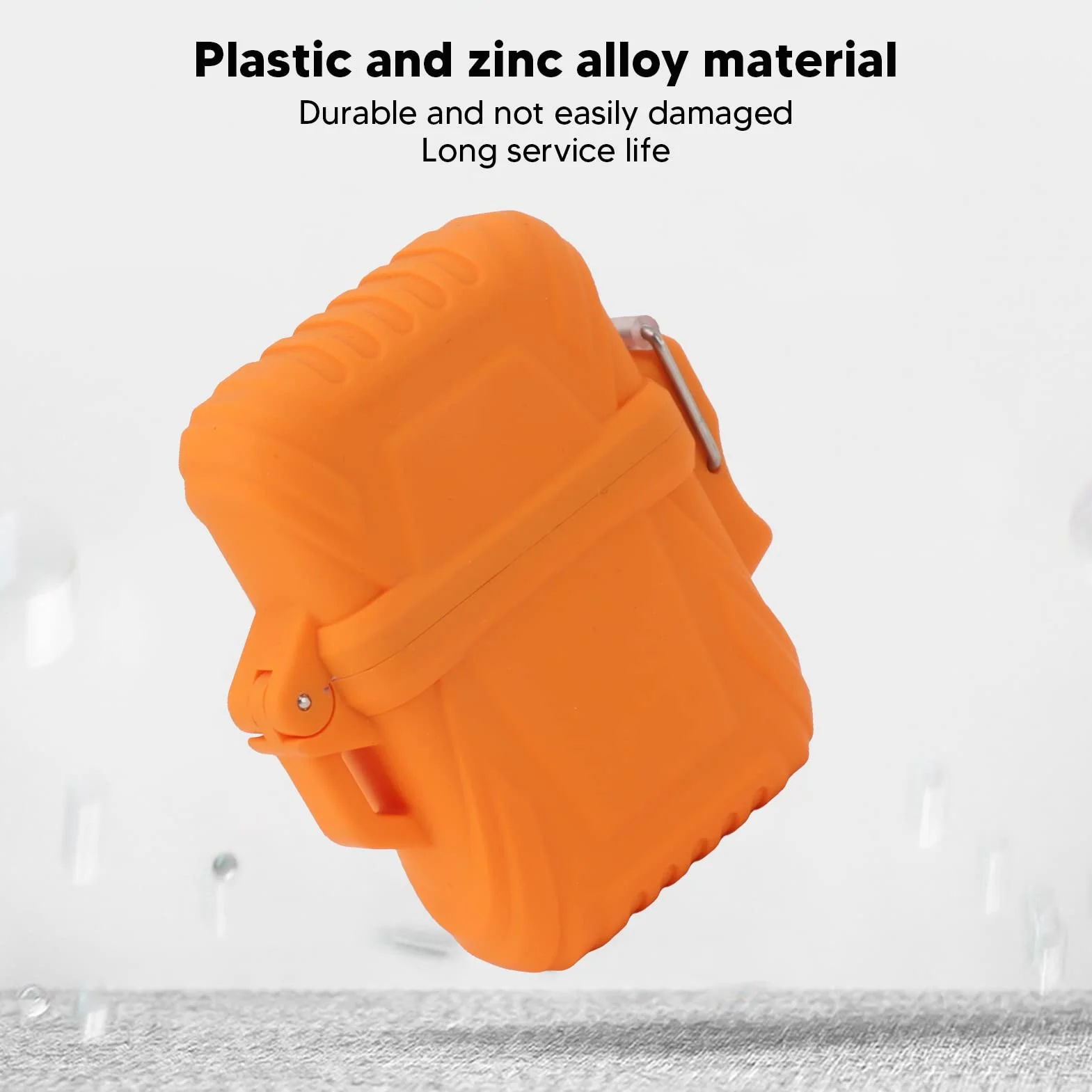 2 szt. etui na zapalniczkę IP56, wodoodporna, bezpieczna, przenośna zapalniczka, pokrowiec na kemping, do podróży (pomarańczowa)