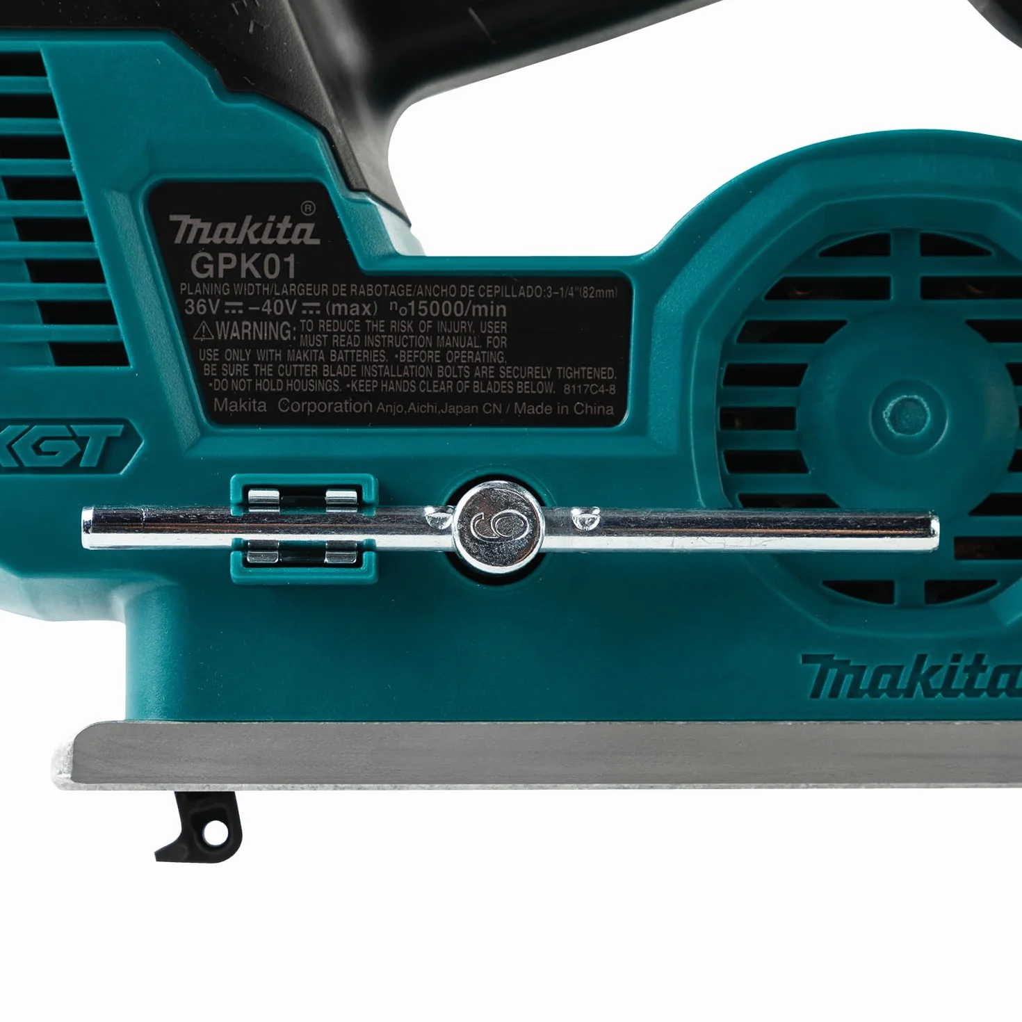 Makita KP001GZ 40V Max XGT bezszczotkowa strugarka 82 mm – baterie i ładowarki nie są dołączone