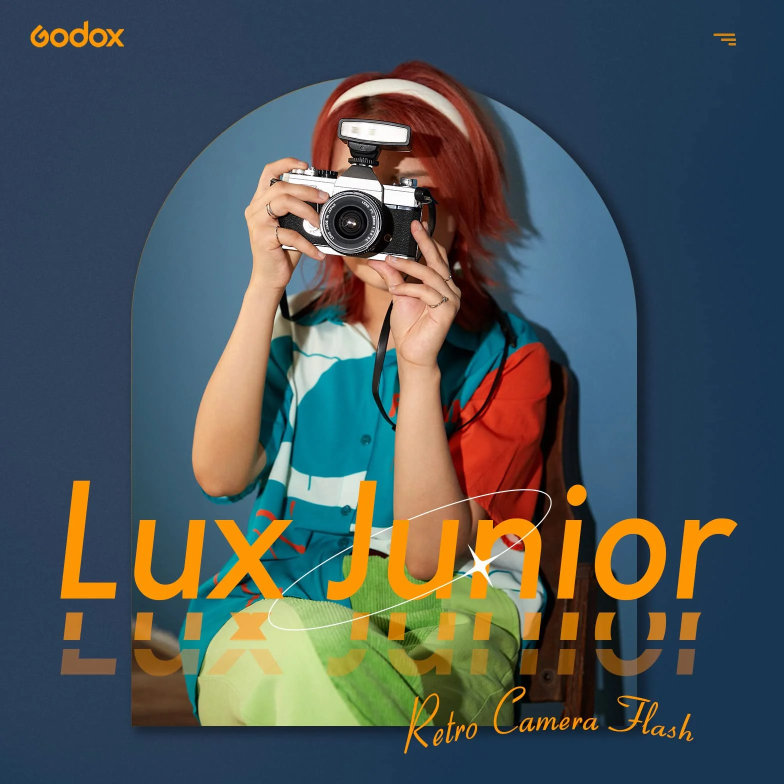 Godox Lux Junior lampa błyskowa retro 6000K 7 poziomów mocy Speedlite
