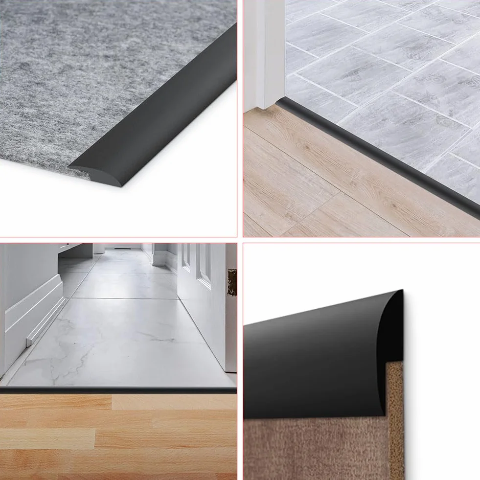 Flintronic Listwa przejściowa do podłóg laminowanych 1,2M, listwa dzieląca podłogę z PVC, listwa przejściowa, samoprzylepna listwa progowa, listwy progowe do drzwi do łączenia szczelin podłogowych