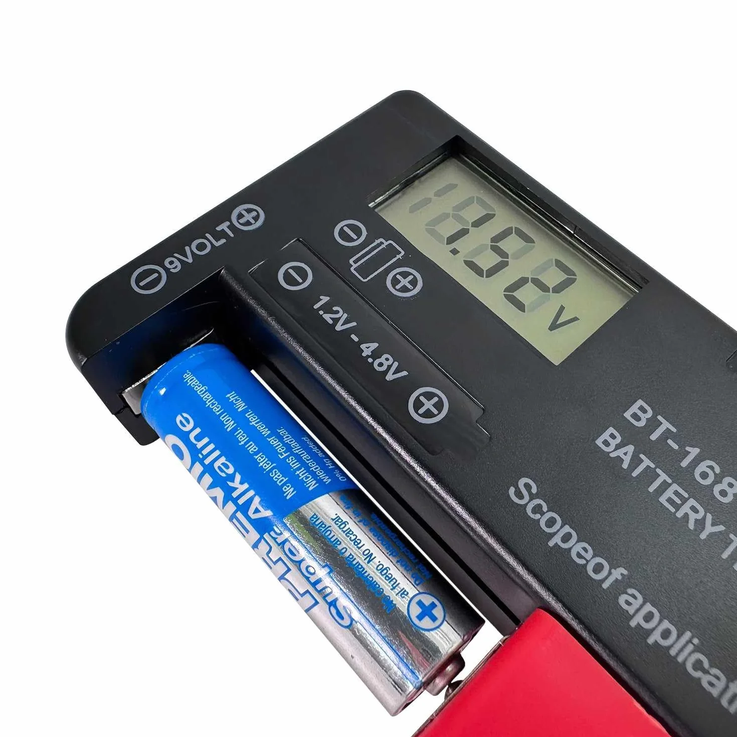 OcioDual BT-168 PRO Cyfrowy tester baterii AAA C D 9V 1,5V 18650 14500 litowe guzikowe