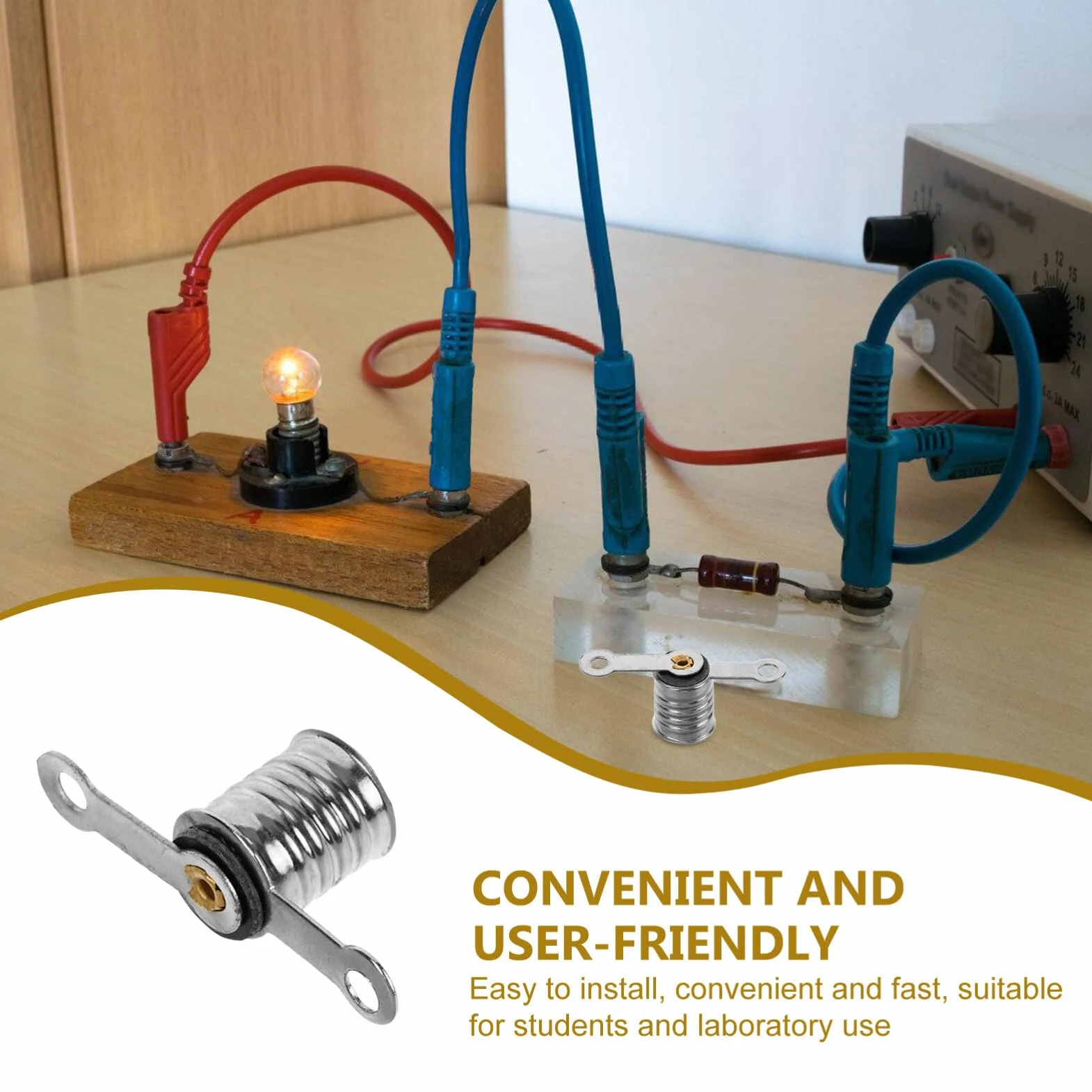 iplusmile 6 Sztuk Gniazd Żarówek Eksperyment Fizyczny Śrubowe Oprawki Do Lamp Miniaturowe Oprawki Do Żarówek E10