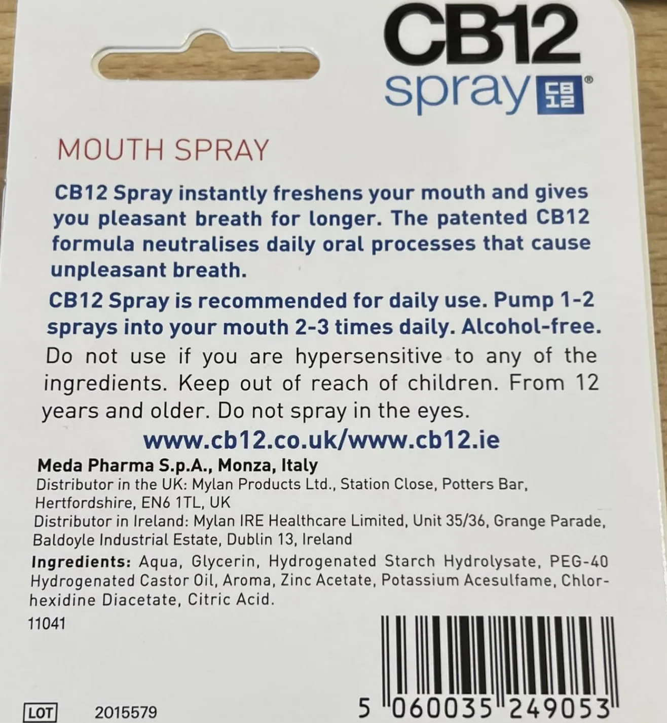 CB12 Mint/Mentol Mouth Spray (2)