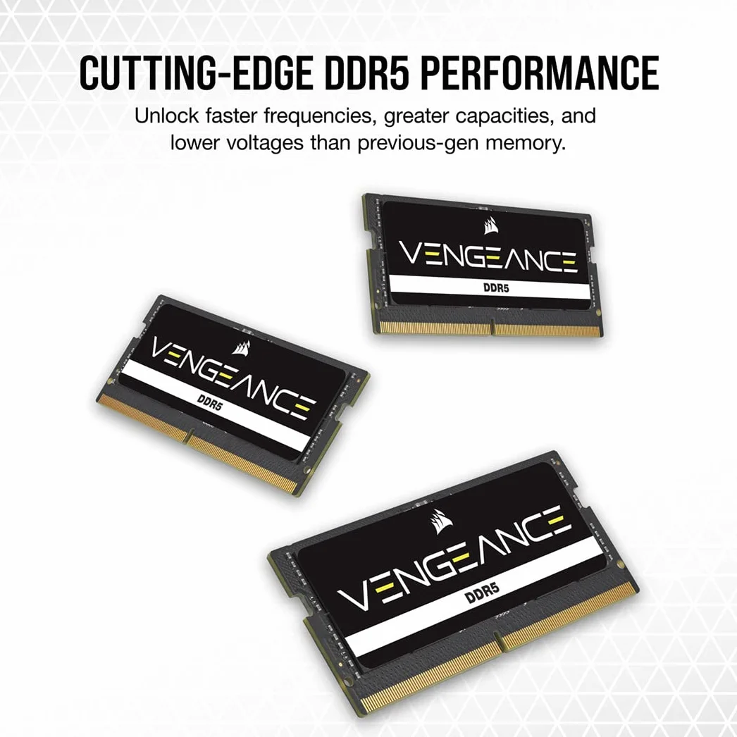 CORSAIR VENGEANCE DDR5 SODIMM 32GB 4800MHz C40 Pamięć Komputera Czarny