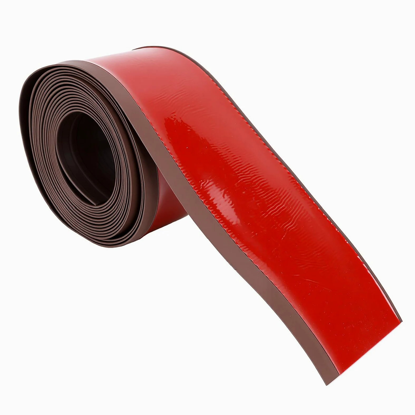Generic Samoprzylepna Listwa Przypodłogowa do Bezproblemowego Zakrycia Szczelin Elastyczna Listwa Przypodłogowa z PCV do łazienki w Mieszkaniu 10 Cm X 6 M