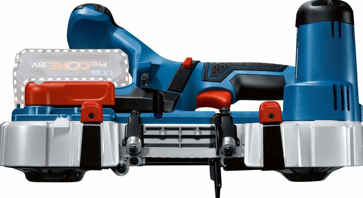 Bosch Professional system 18V: akumulatorowa pilarka taśmowa GCB 18V-63 (1 brzeszczot do pilarki taśmowej)