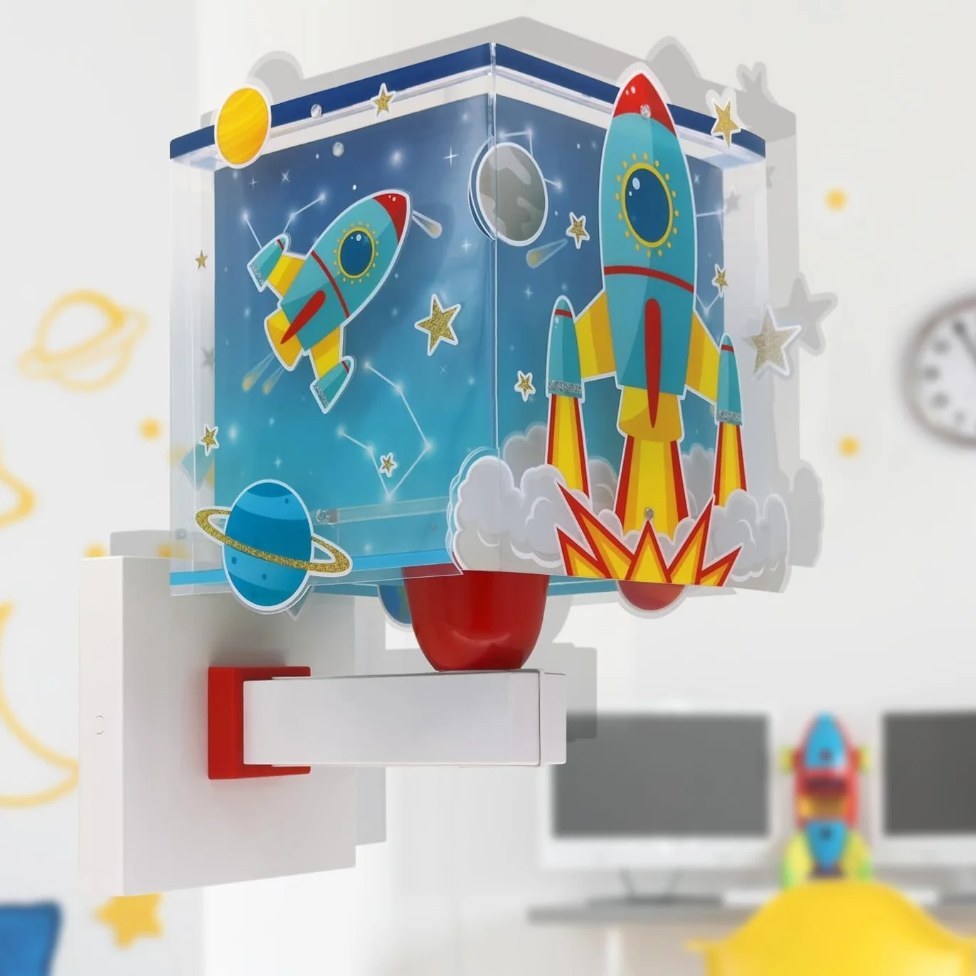 Dalber Children's Wall Lamp, Children's Lamp, Wall Light, Rocket Room,