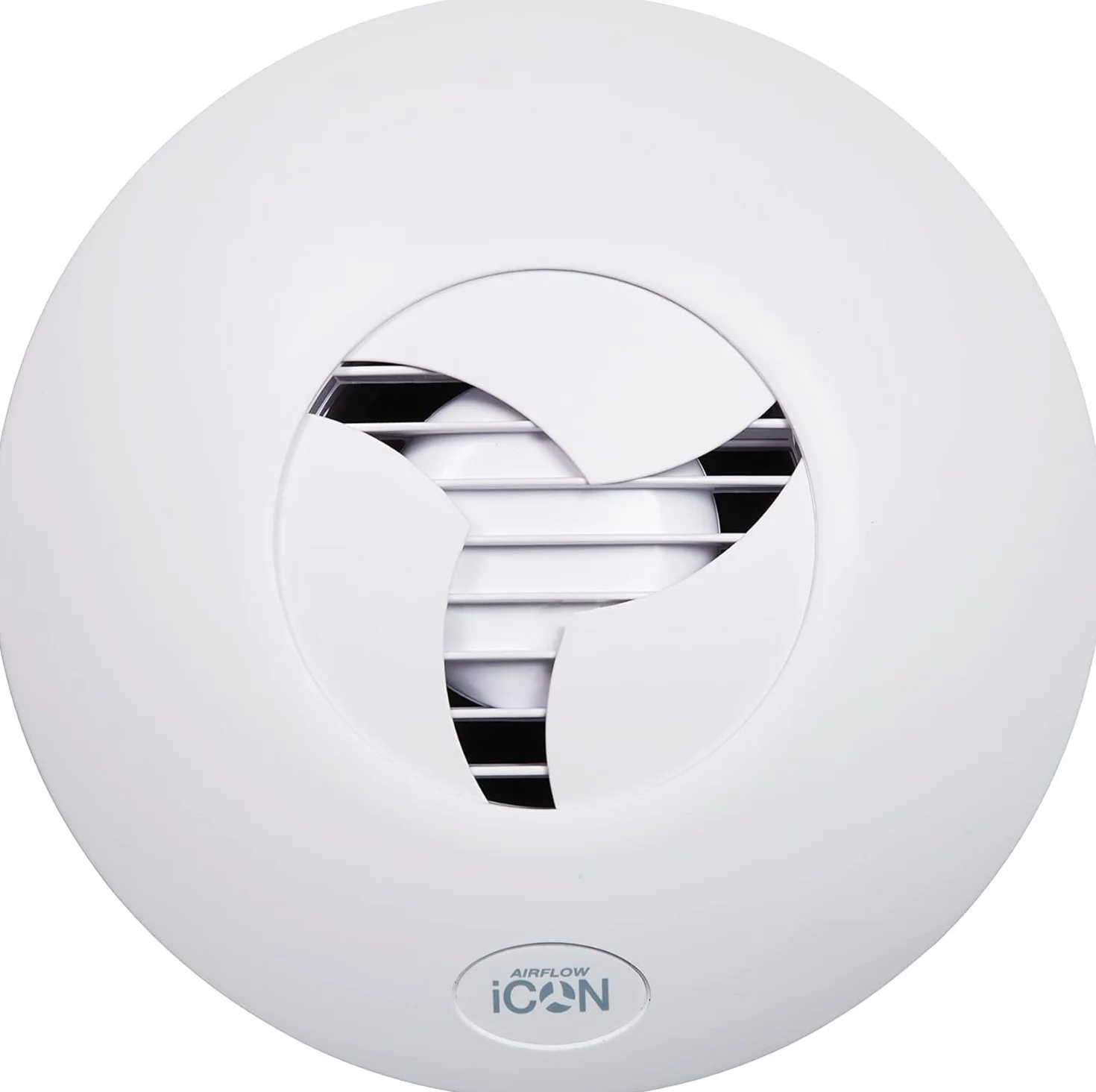 Airflow® iCON 30 wentylator wyciągowy, 100 mm/4, przepływ 33 l/s, oszczędność energii 10,7 W, cicha roleta iris, opcjonalna wilgotność, PIR i moduły czasowe, sprzedawane oddzielnie, 3 lata