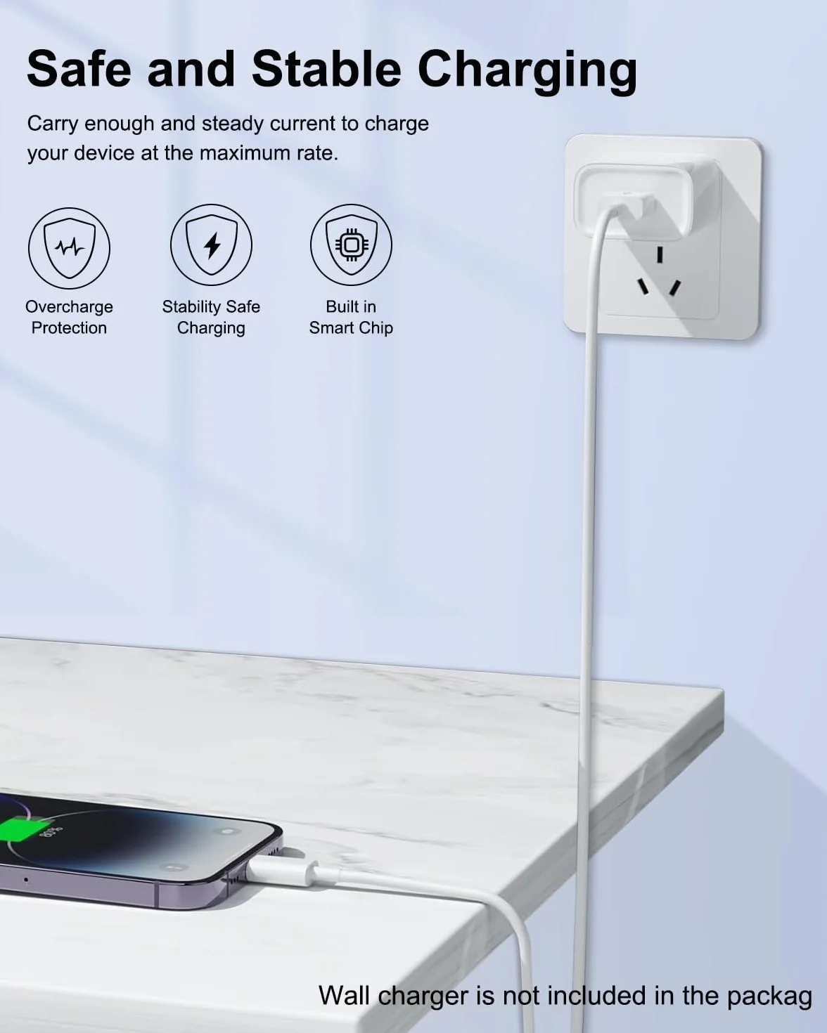 Kabel Carplay do iPhone'a 17/16/15, Kabel Ładujący USB C, zestaw 2 sztuki 1M + 2M kabel USB do USB C kabel Ładujący do iPhone'a Przewody do ładowania Przewód ładujący do iphone'a 17 16 15 Pro Max Plus